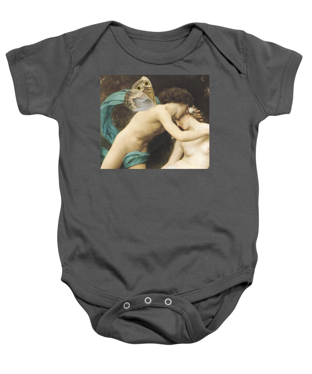 Flora And Zephyr Baby Onesie featuring the painting Flora and Zephyr by William Adolphe Bouguereau