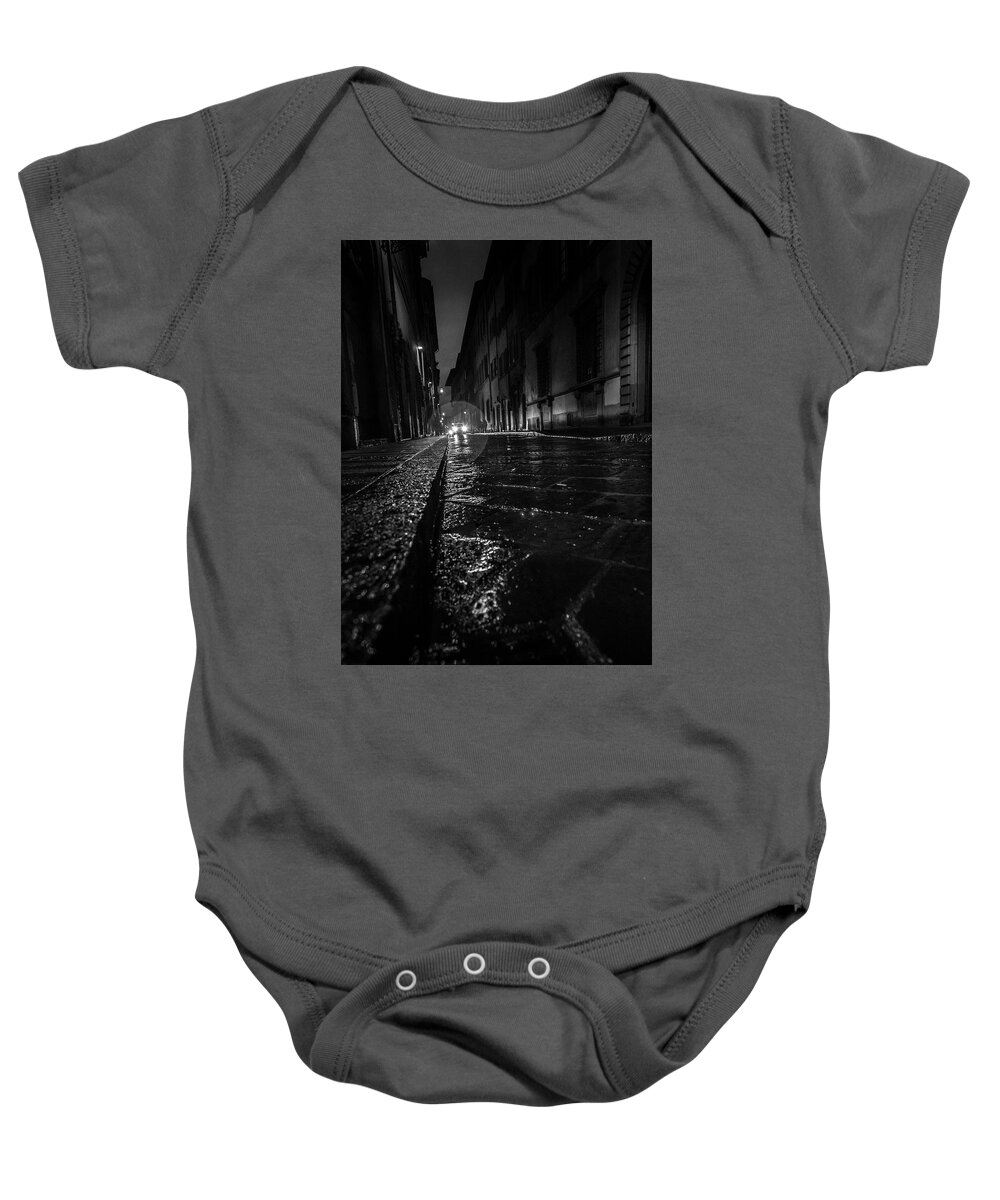 Edited Baby Onesie featuring the photograph Florence Nights by Sonny Marcyan