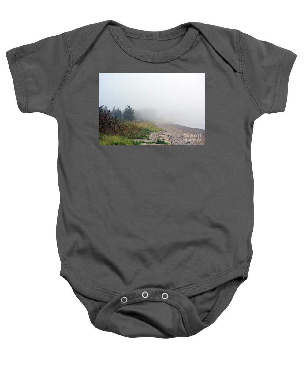 Fog Baby Onesie featuring the digital art Fog Rolling In to the Shore by Dianne Morgado