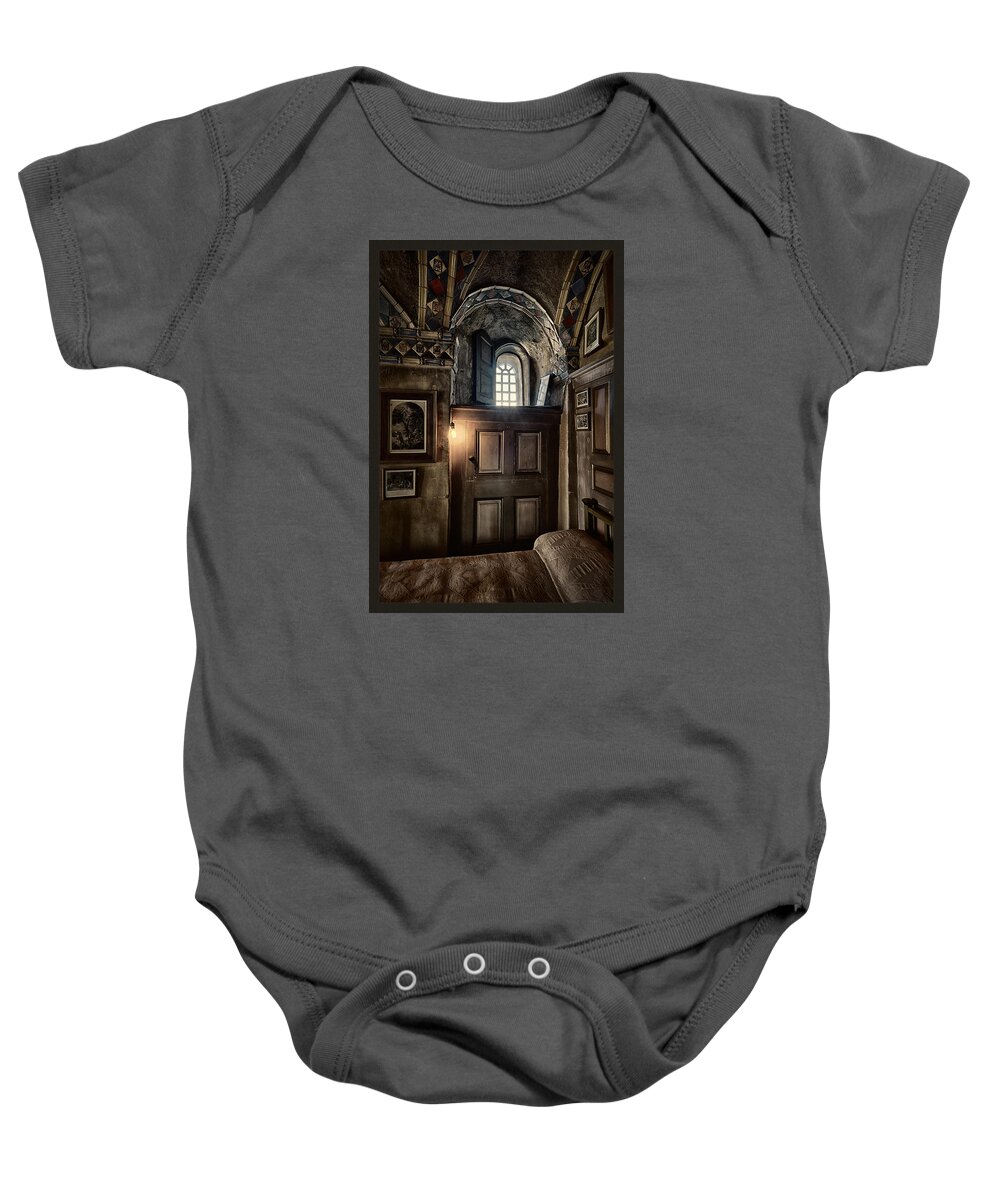 Fonthill Castle Baby Onesie featuring the photograph Fonthill Castle Bedroom by Robert Fawcett