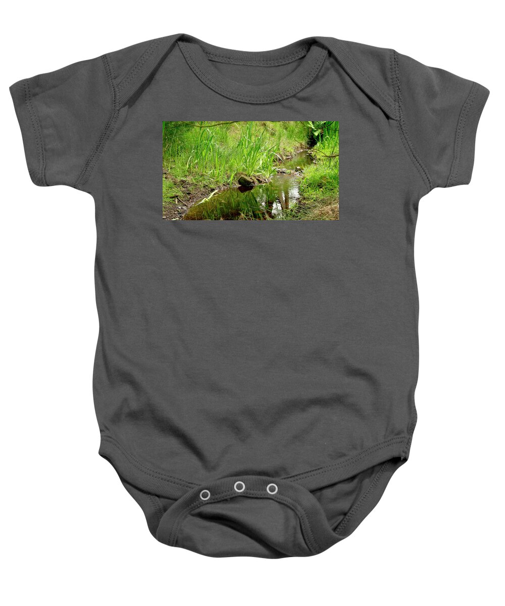 Brook Baby Onesie featuring the photograph Forest Brook by Elena Perelman