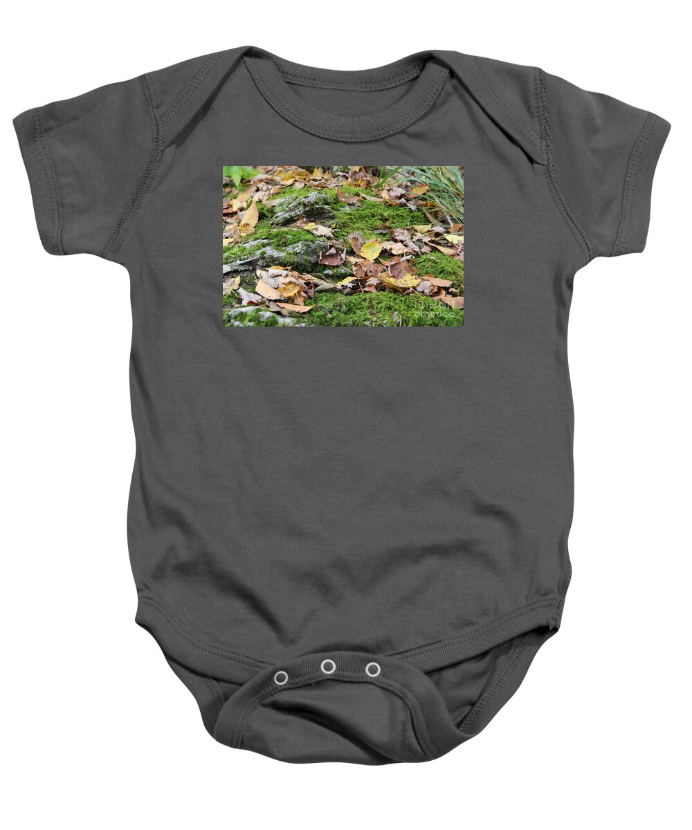 Moss Baby Onesie featuring the photograph Forest Floor by Allen Nice-Webb