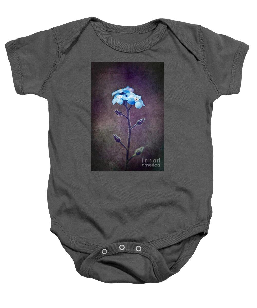 forget Me Not Baby Onesie featuring the photograph Forget Me Not 04 - s6ct7b by Variance Collections