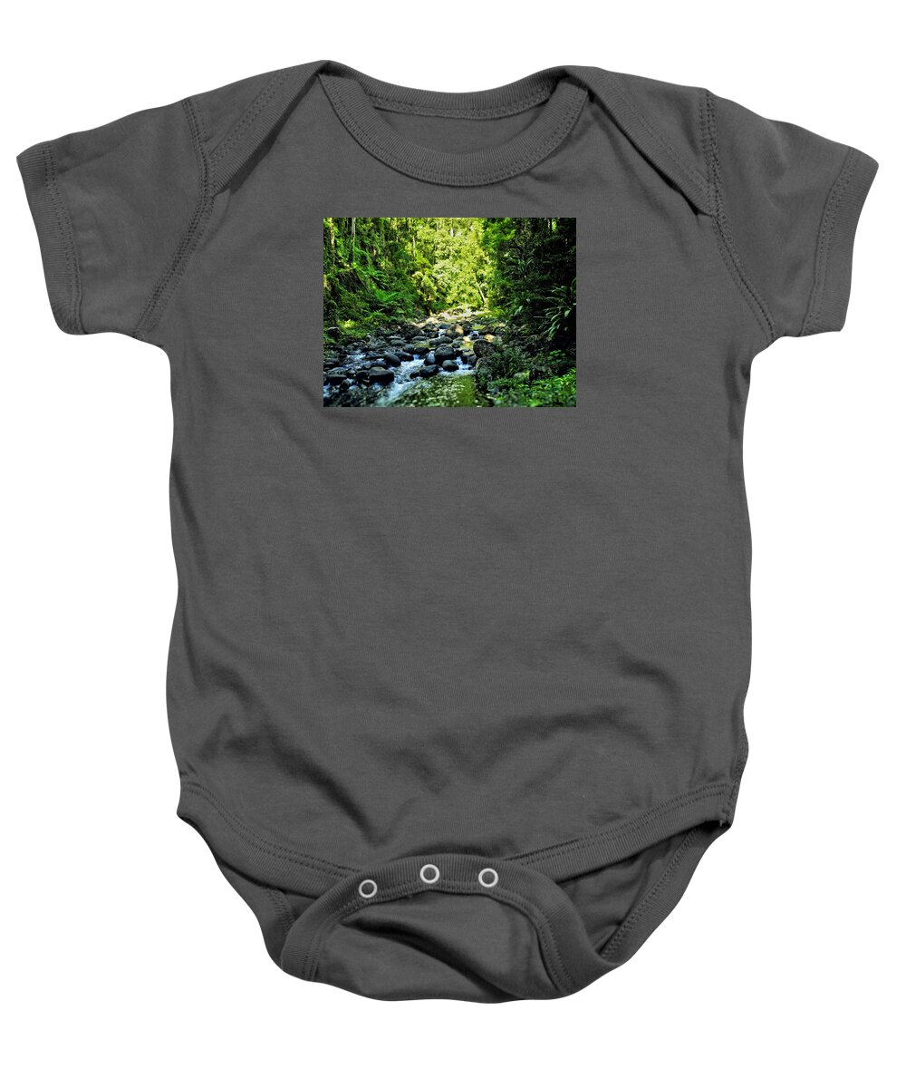 Landscape Baby Onesie featuring the photograph Forrest Stream by Michael Blaine