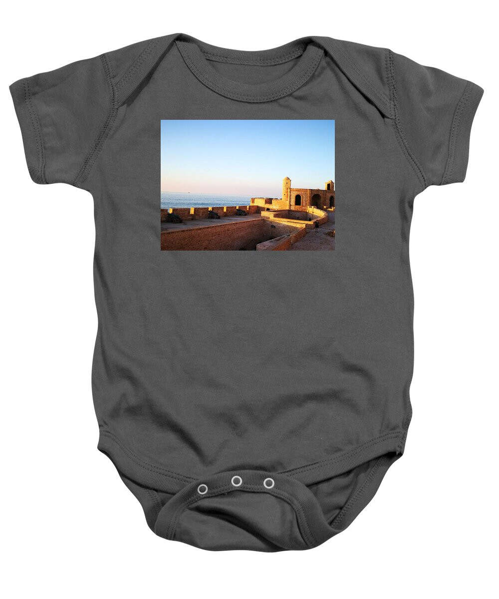 Architecture Baby Onesie featuring the photograph Fort by the sea by Jarek Filipowicz