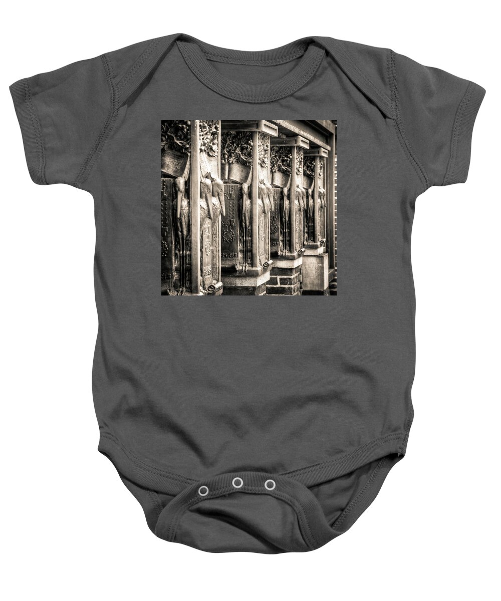 Frank Baby Onesie featuring the photograph Frank Lloyd Wright no.1 by Niels Nielsen