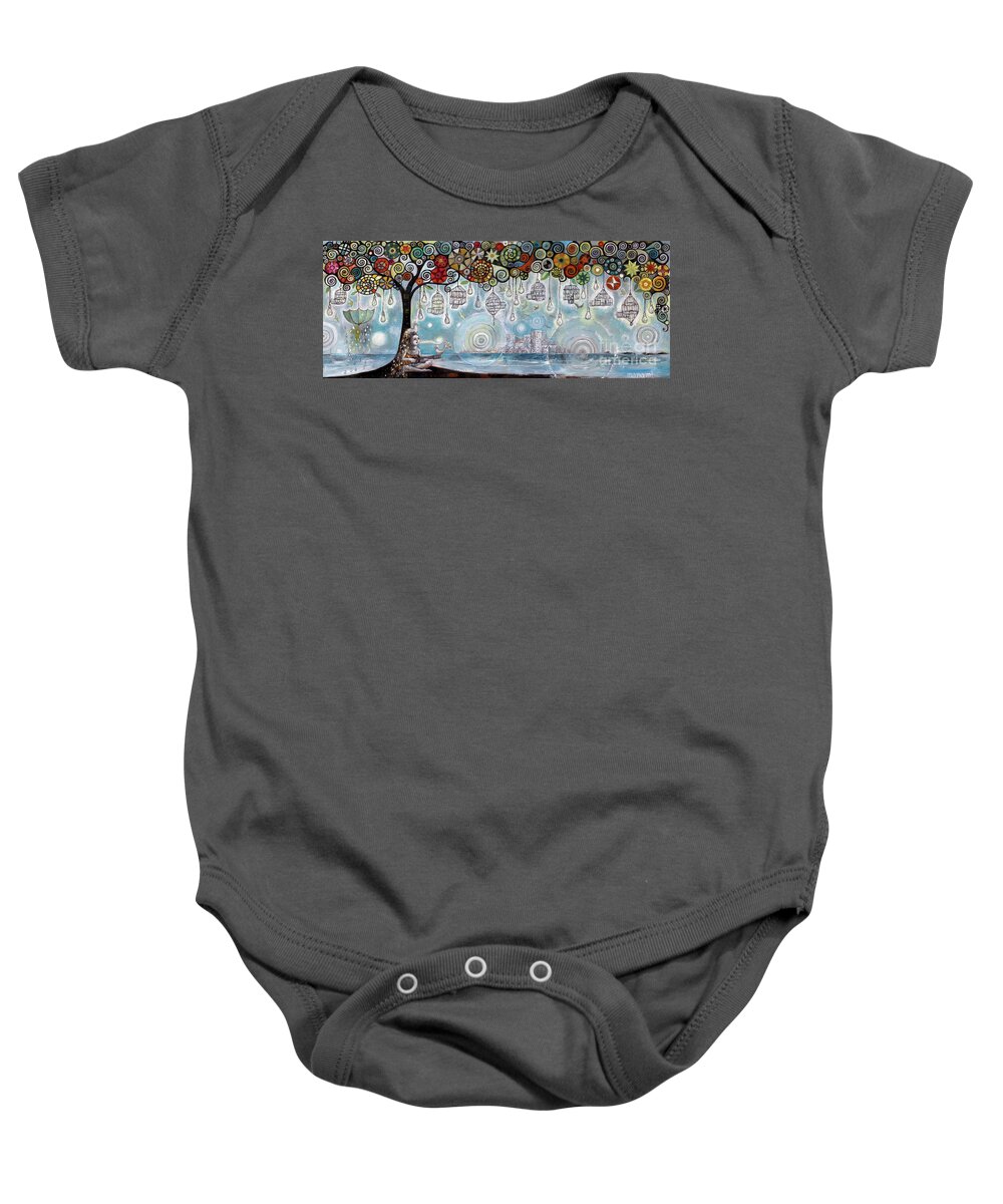 Freedom Baby Onesie featuring the painting Free Spirits by Manami Lingerfelt