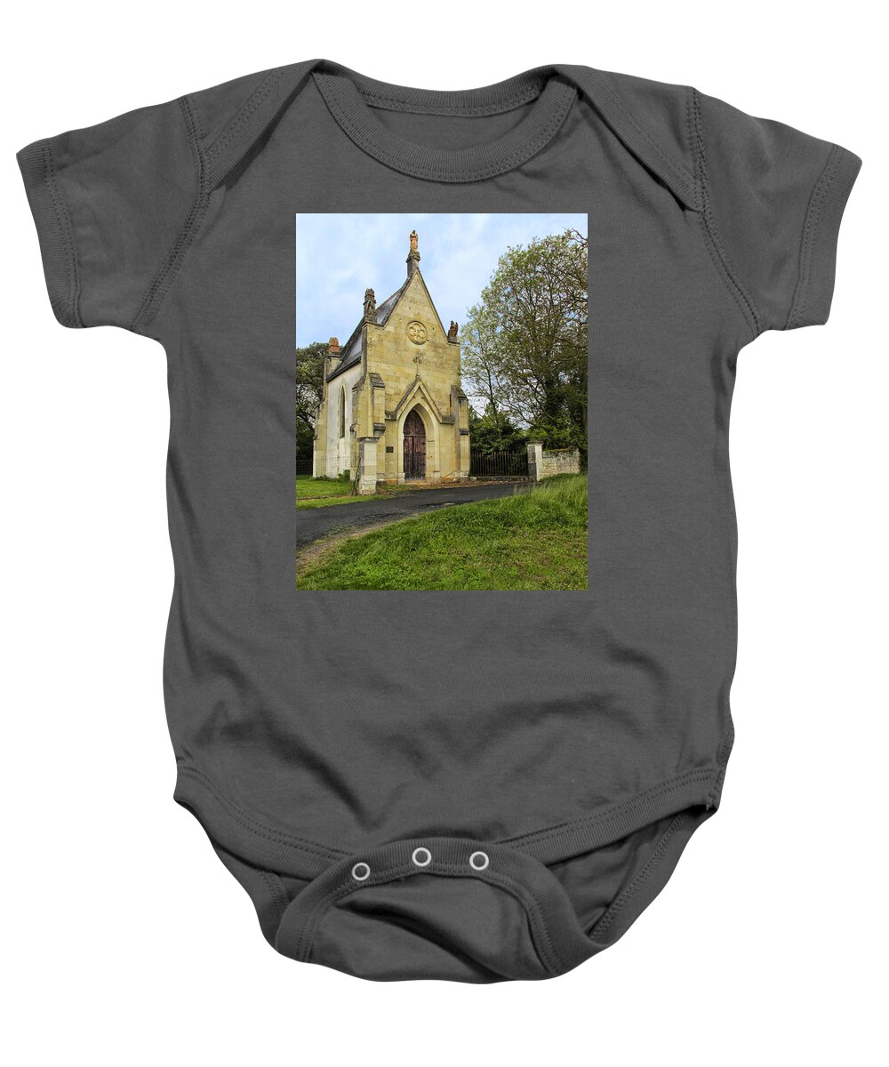 Church Baby Onesie featuring the photograph French Country Church by Dave Mills