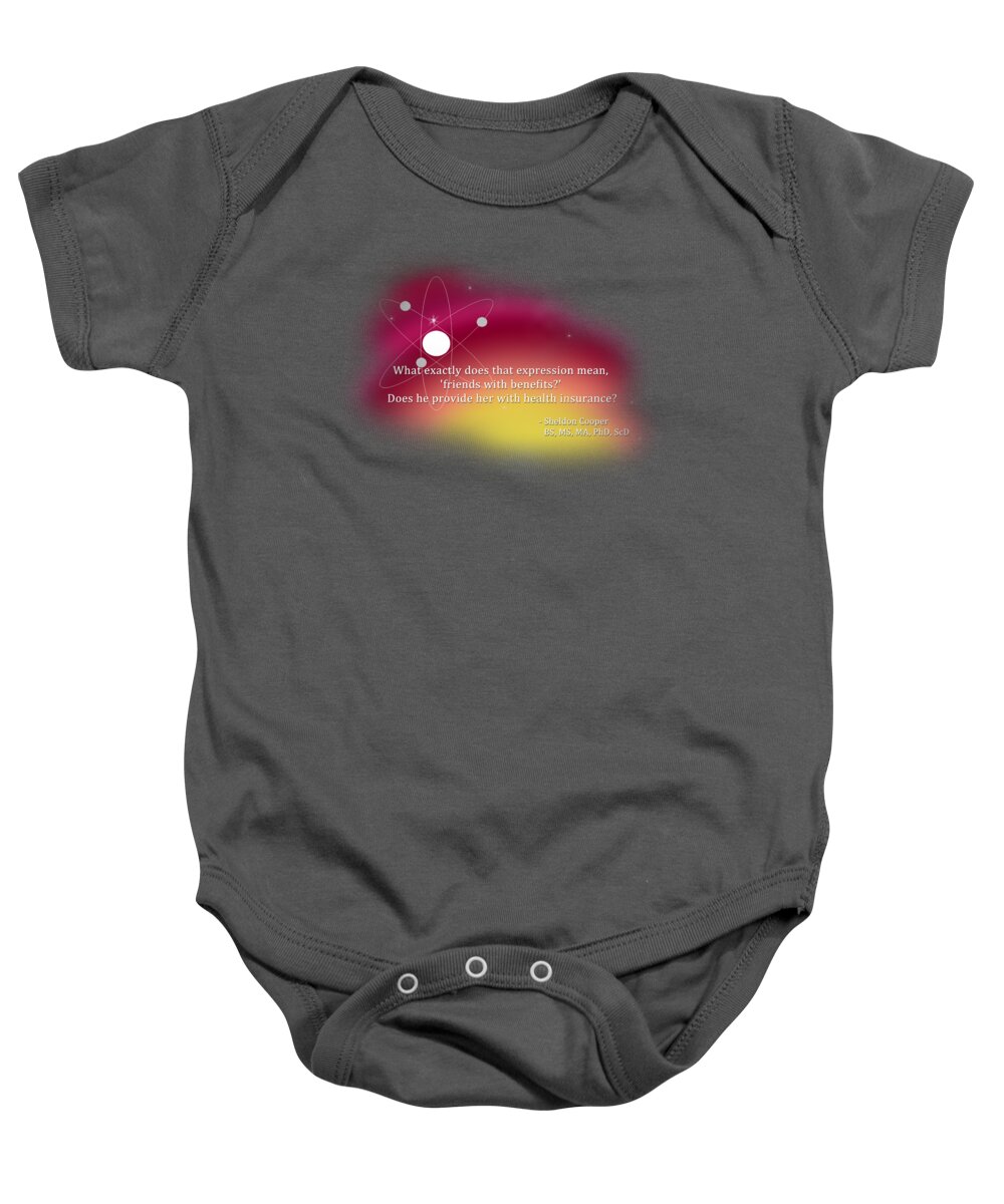Wright Baby Onesie featuring the digital art Friends With Benefits by Paulette B Wright