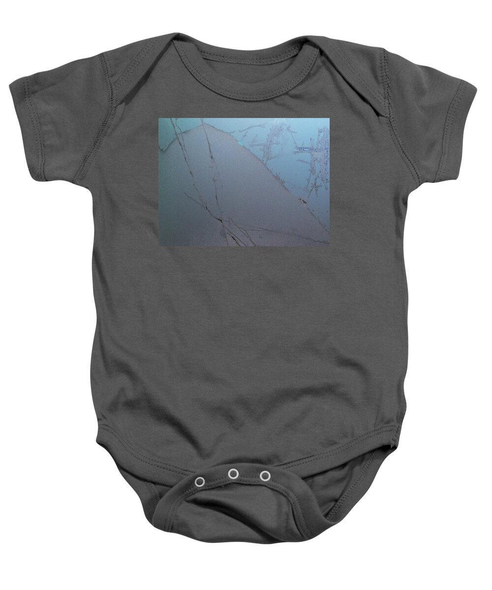 Frostwork Baby Onesie featuring the photograph Frostwork - The Hill by Attila Meszlenyi