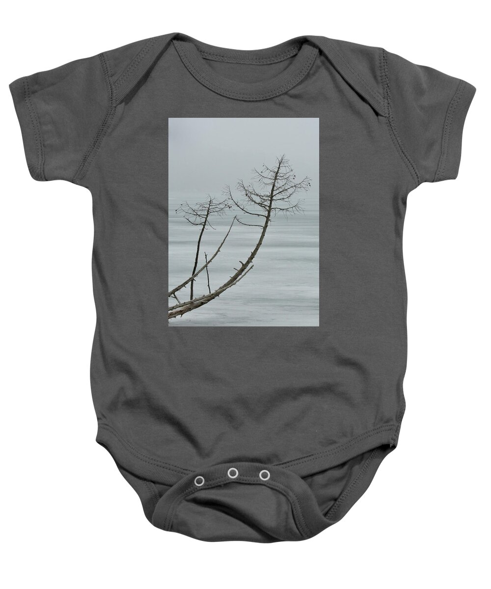 Fog Baby Onesie featuring the photograph Frozen Silhouette 9154 by Michael Peychich