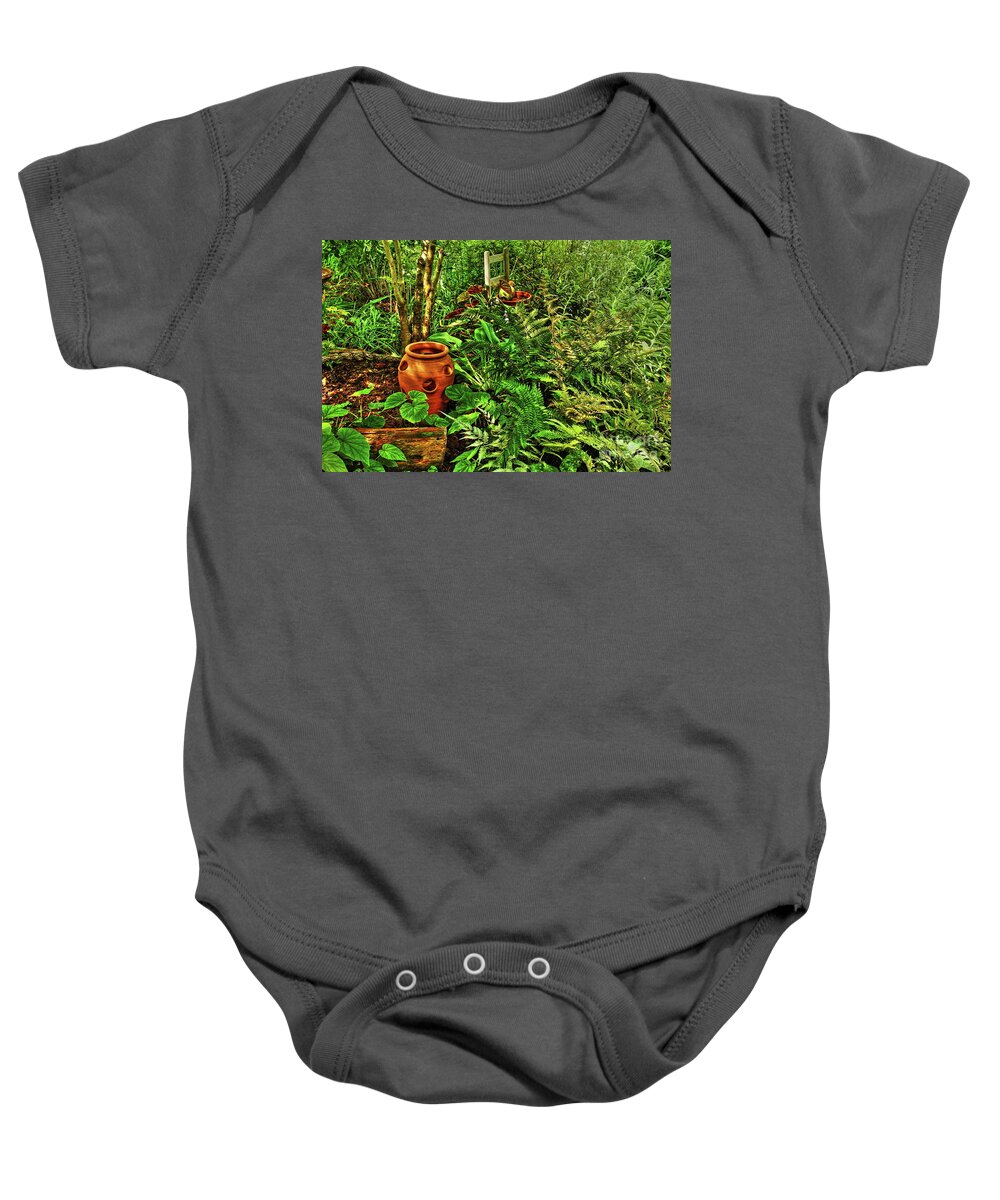 Ferns Baby Onesie featuring the photograph Fully Present by Allen Nice-Webb