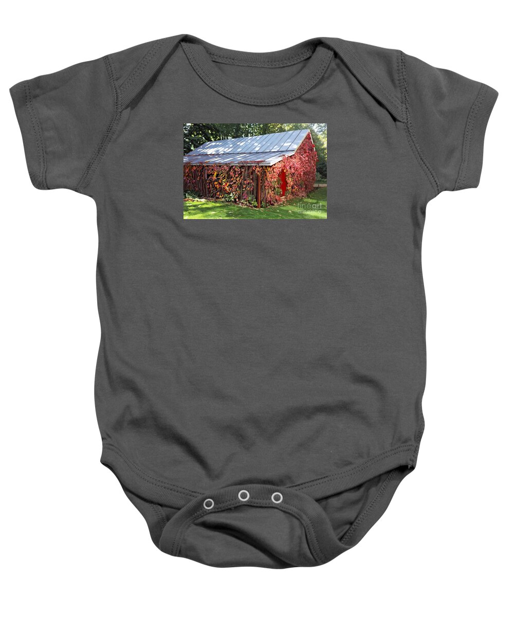Funk Museum Baby Onesie featuring the painting Funk Smoke and Ice House by Jackie Case