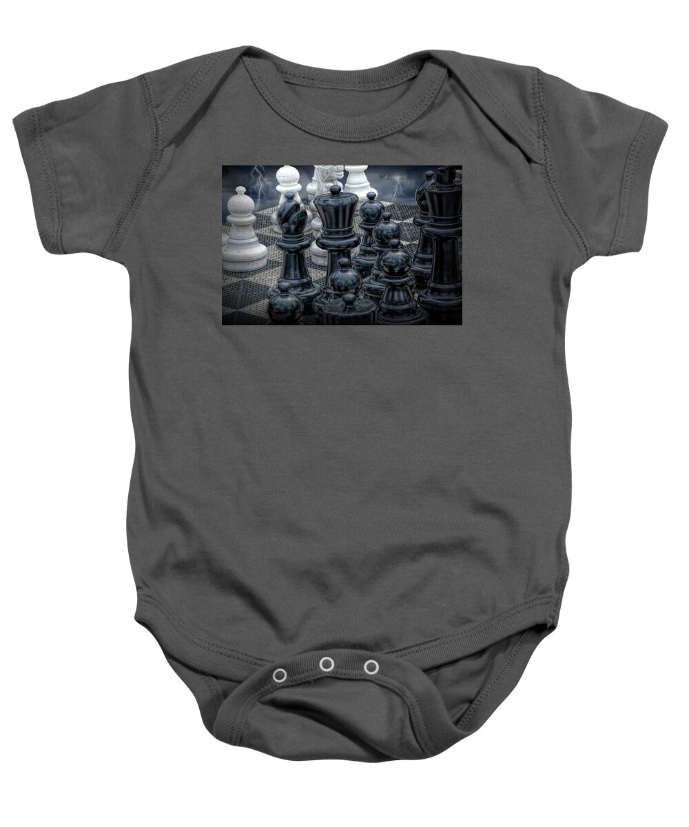 Art Baby Onesie featuring the photograph Game Chemistry by Randall Nyhof