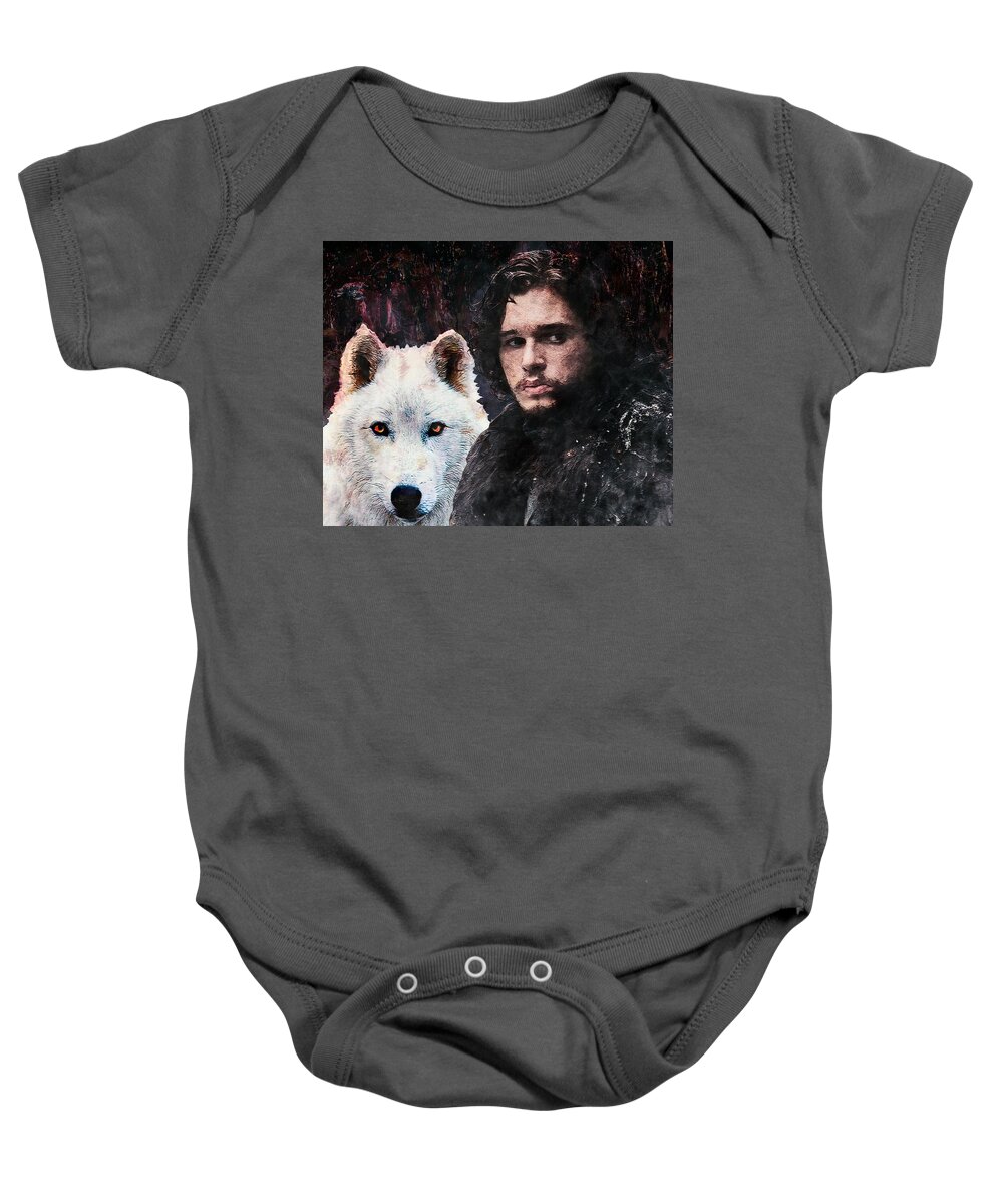 Game Of Thrones John And The Ghost Onesie For Sale By Nadezhda