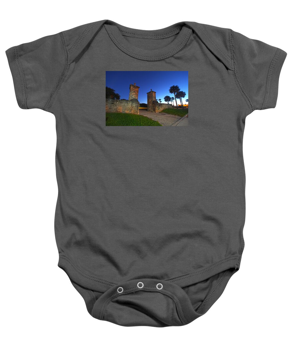 St. Augustine Baby Onesie featuring the photograph Gates of the City by Robert Och