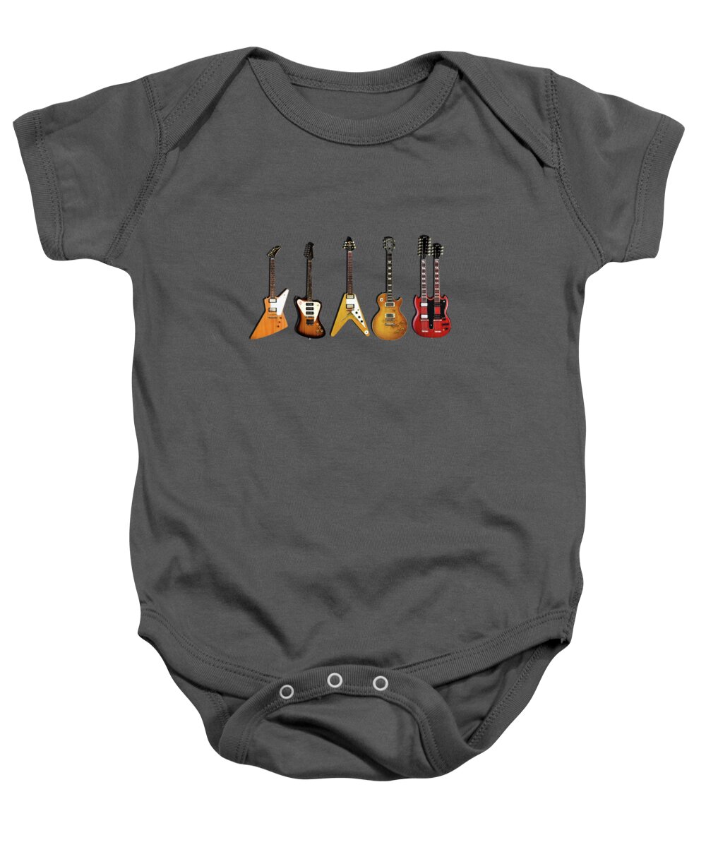 Gibson Baby Onesie featuring the photograph Gibson Electric Guitar Collection by Mark Rogan