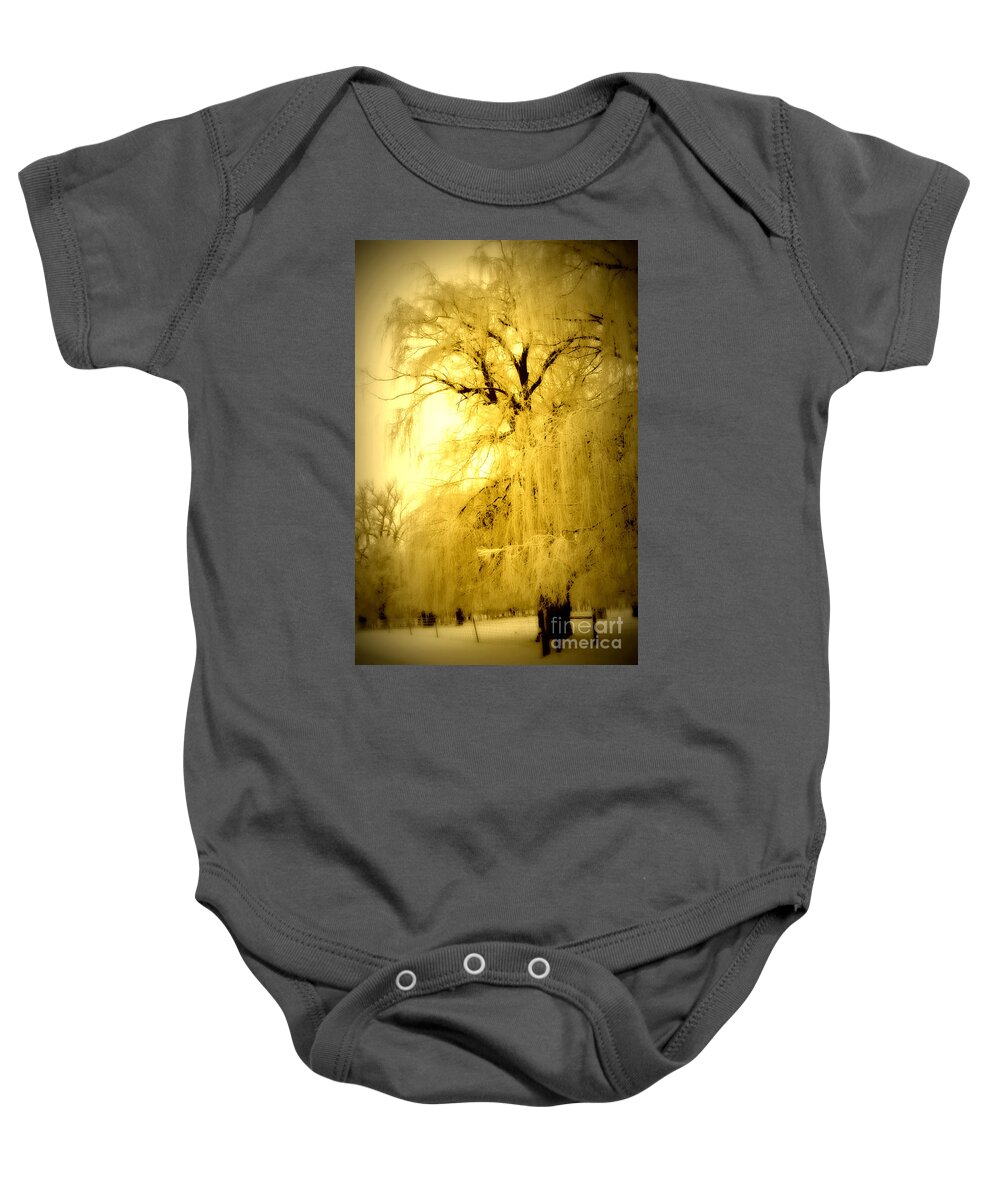 Winter Baby Onesie featuring the photograph Golden by Julie Lueders 