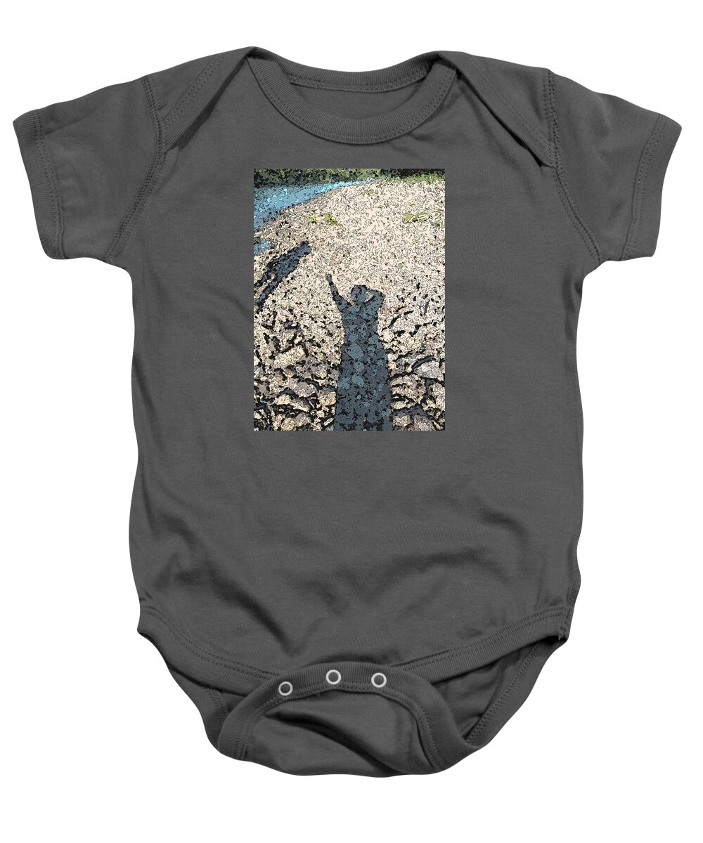 Shadows Baby Onesie featuring the painting Gone Away by Susan Esbensen