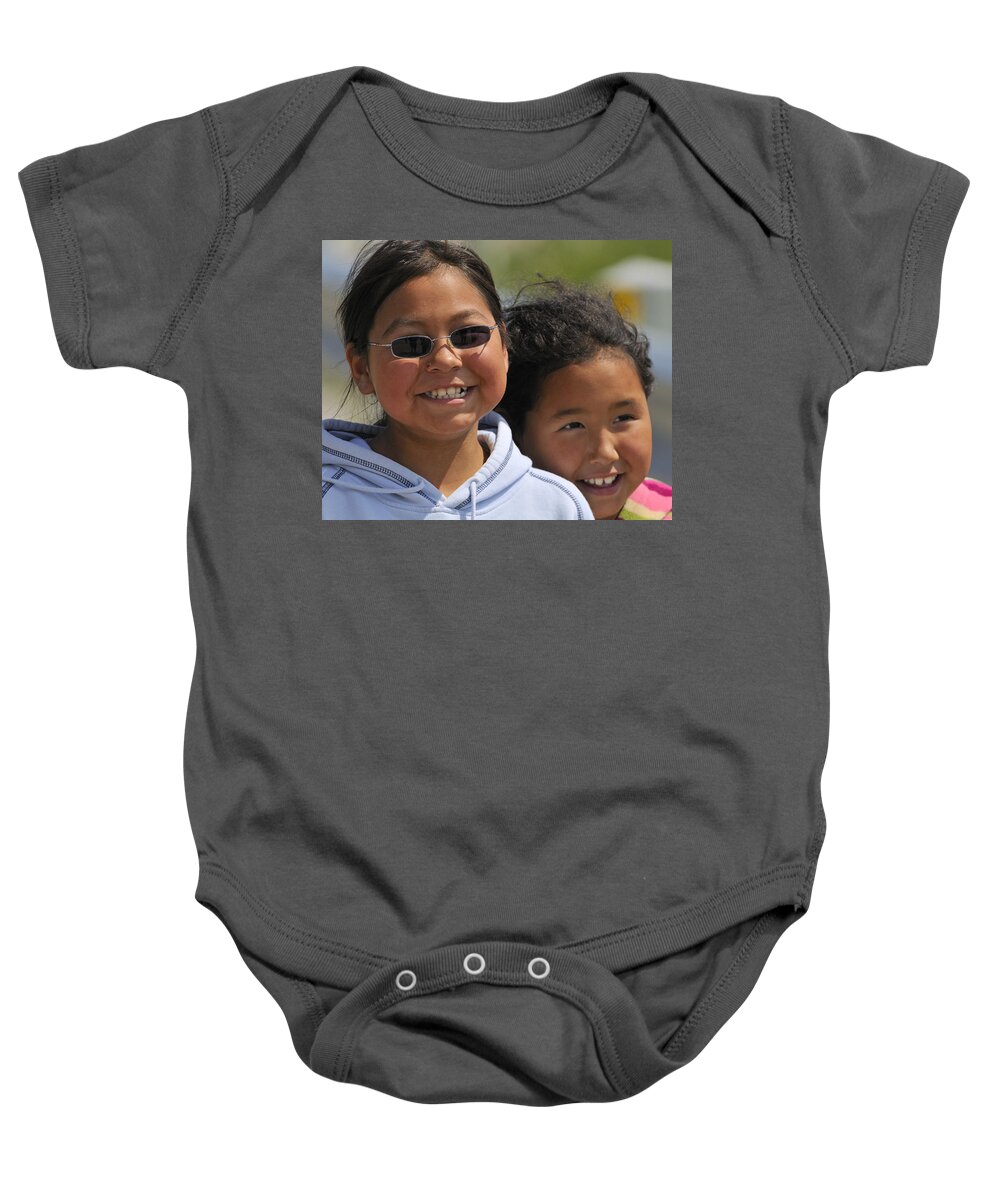Labrador Baby Onesie featuring the photograph Good Friends by Tony Beck