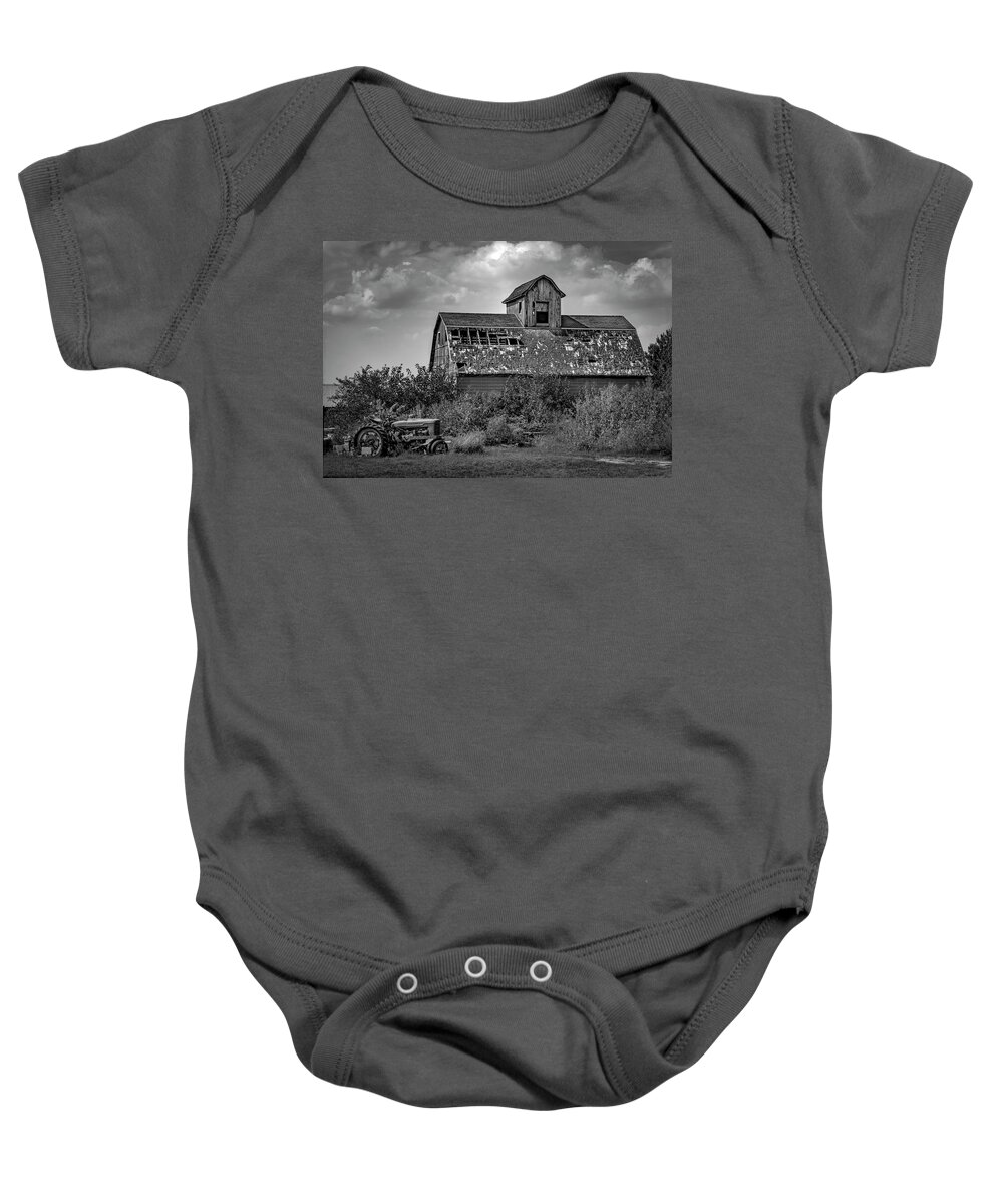 Iowa Baby Onesie featuring the photograph Good Old Barn by Ray Congrove