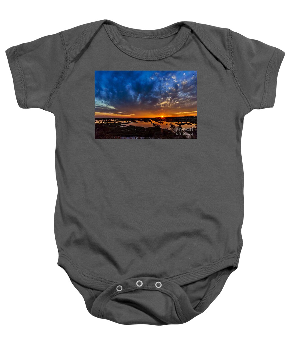 Sunrise Baby Onesie featuring the photograph Goodnight Topsail by DJA Images