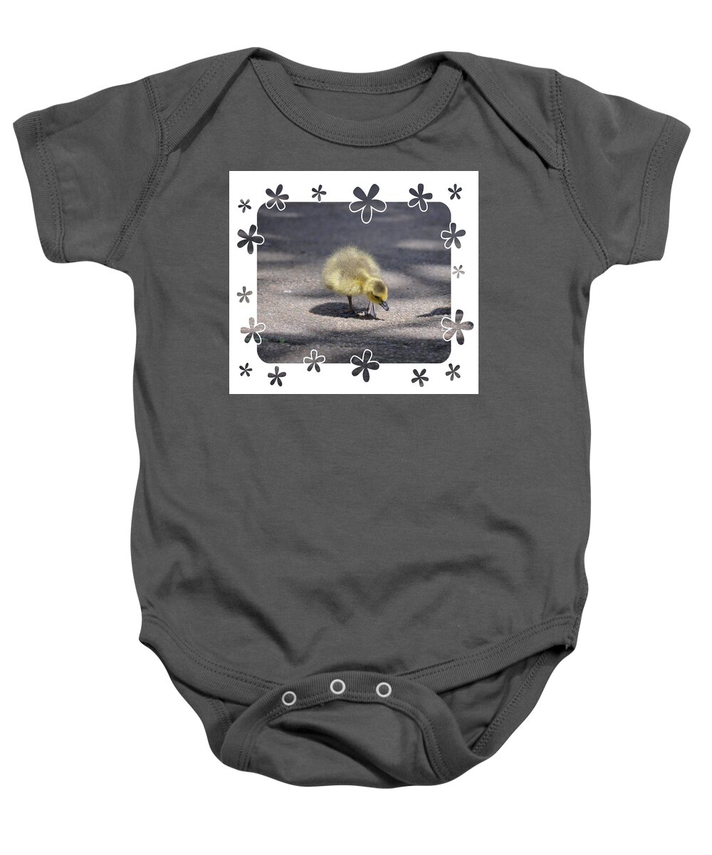 Gosling Ii Baby Onesie featuring the photograph Gosling II by Maria Urso