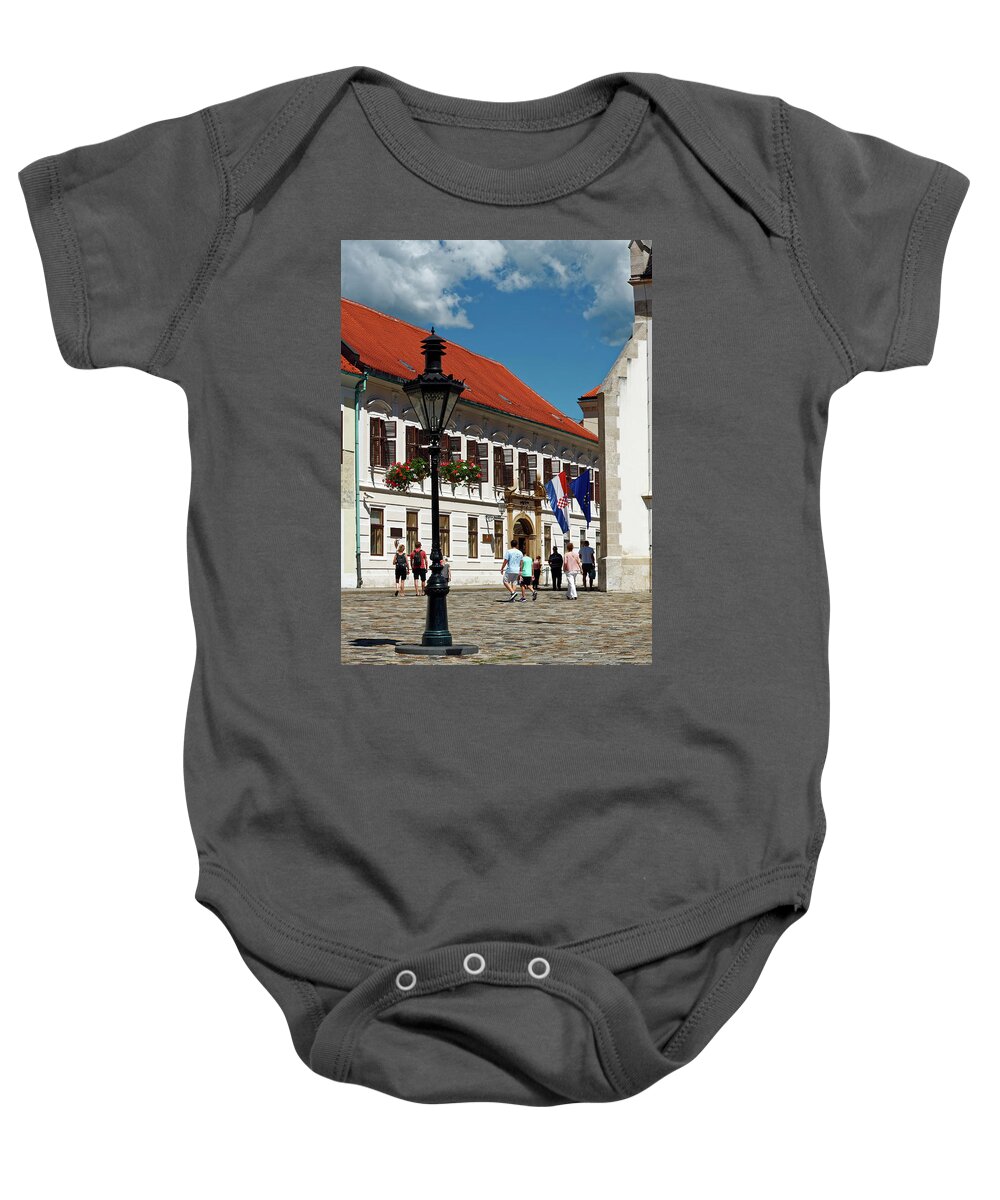 Governors Palace Baby Onesie featuring the photograph Governors Palace Zagreb by Sally Weigand