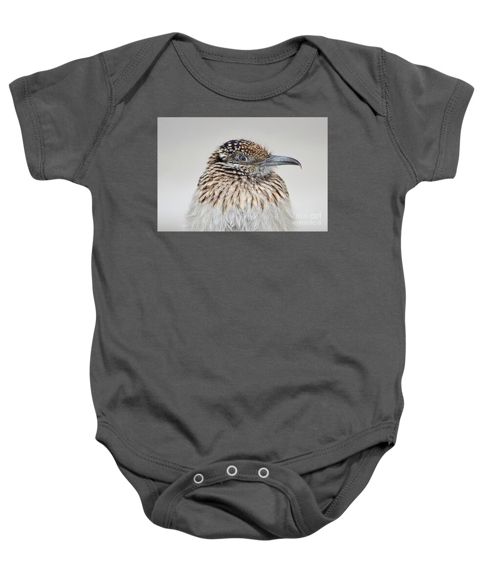 Denise Bruchman Baby Onesie featuring the photograph Greater Roadrunner by Denise Bruchman