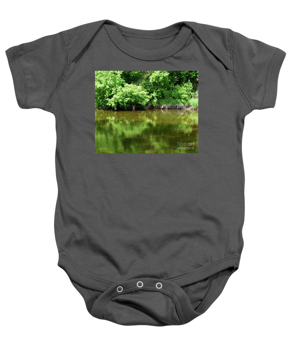 Water Baby Onesie featuring the photograph Green Peace by Paula Joy Welter