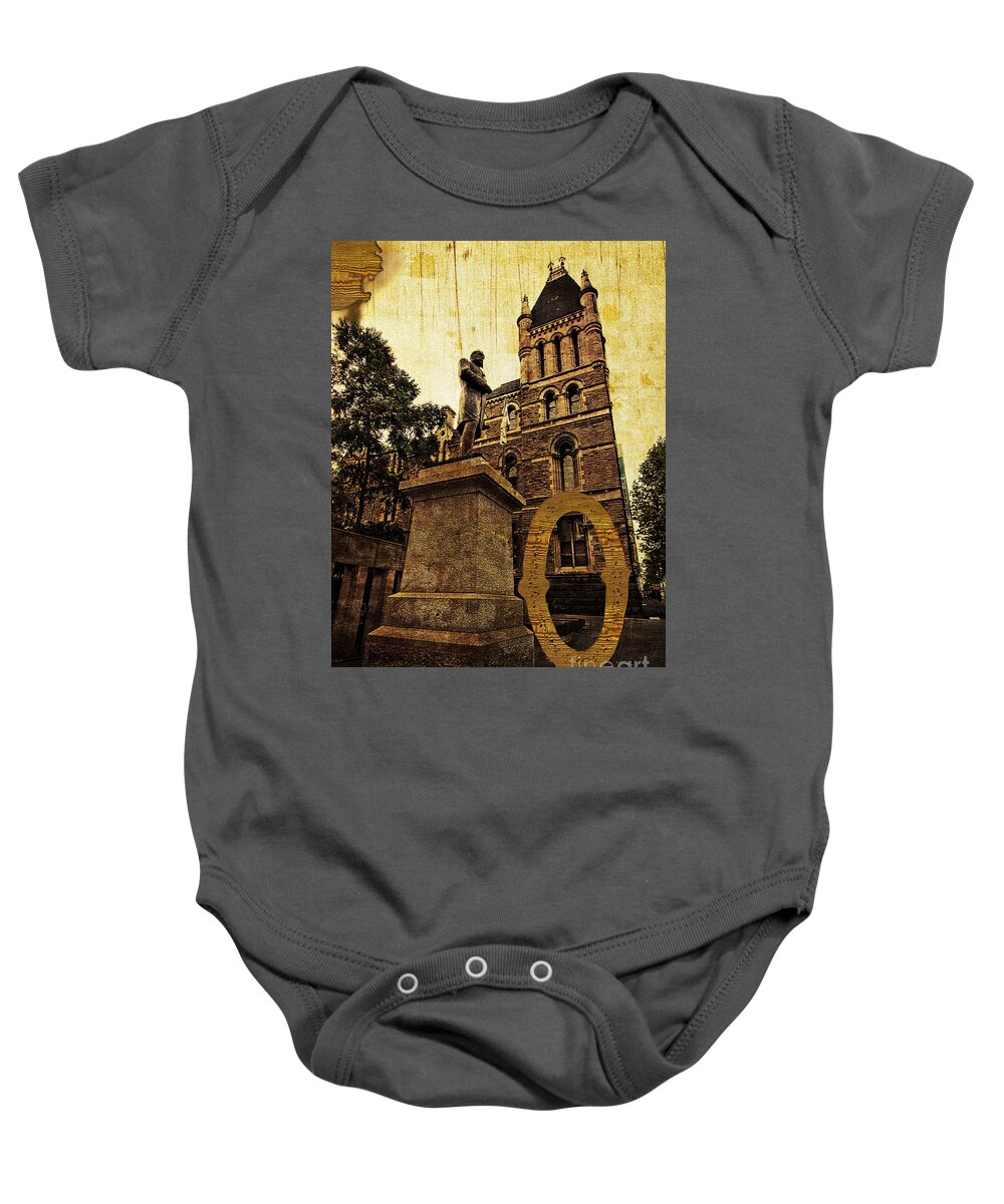 Ormond Baby Onesie featuring the photograph Grungy Melbourne Australia Alphabet Series Letter O Francis Ormo by Beverly Claire Kaiya