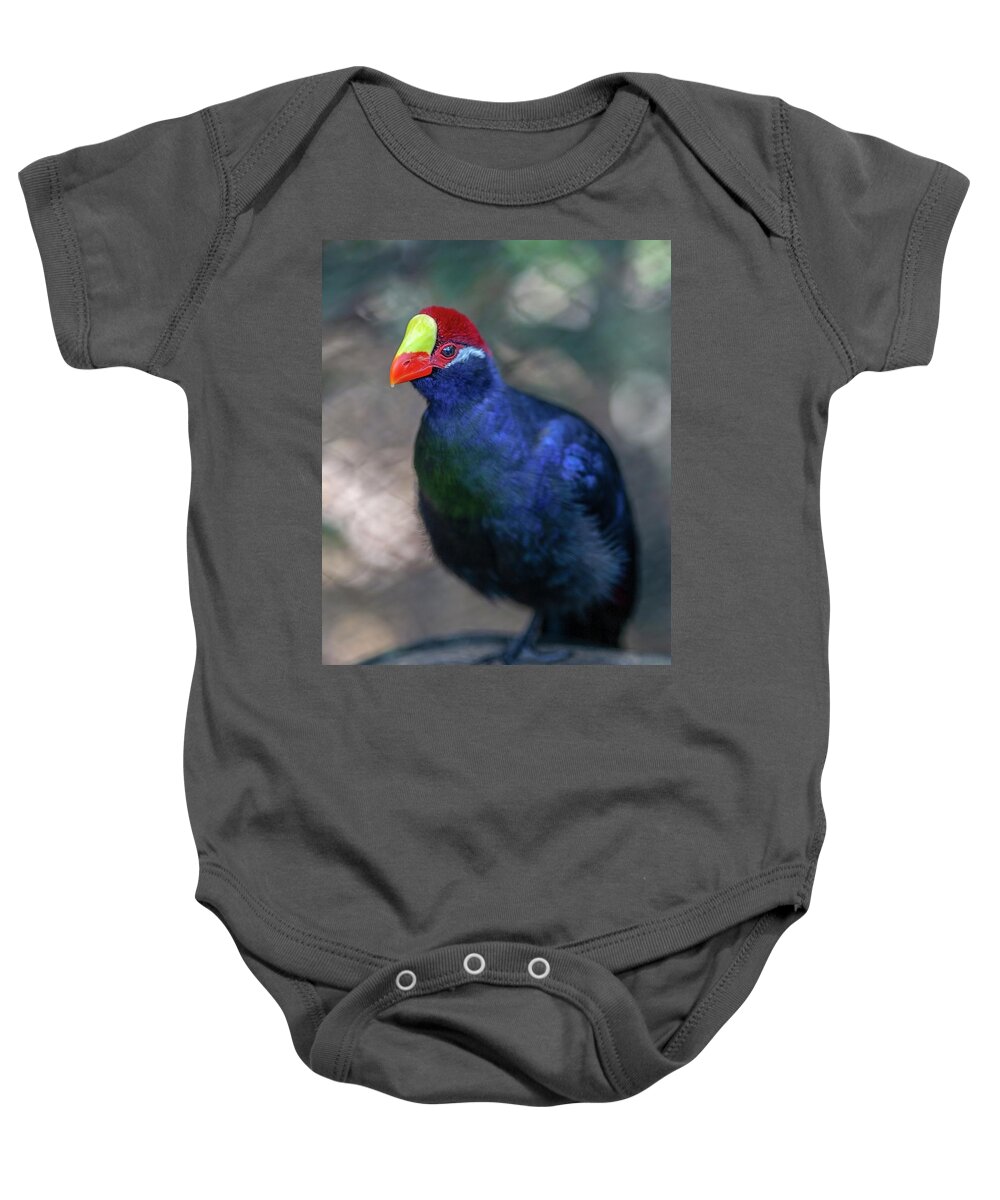 Guinea Hen Baby Onesie featuring the photograph Guinea Hen by Al Hurley