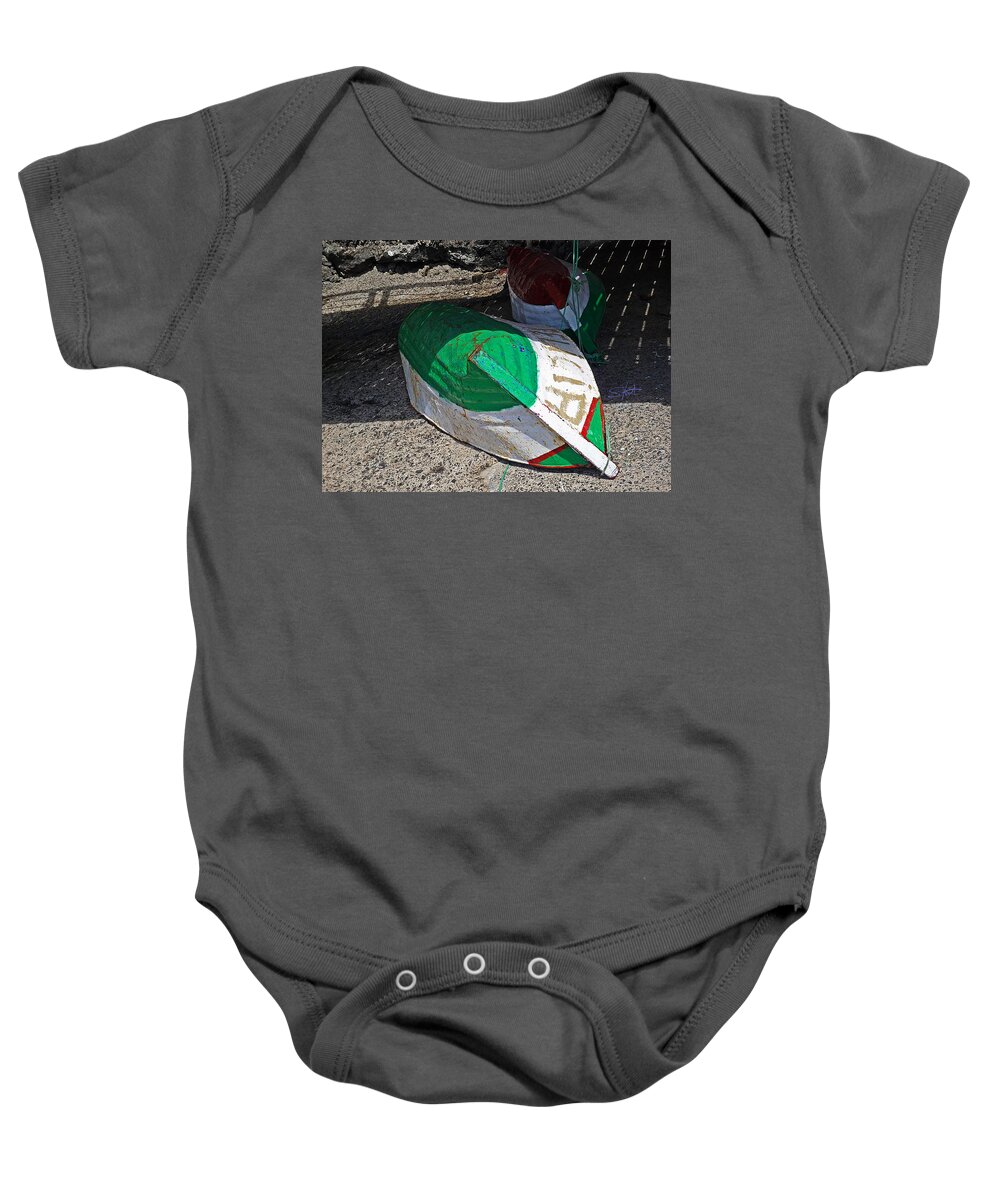 Boat Baby Onesie featuring the photograph Hard Landing by Charles Stuart