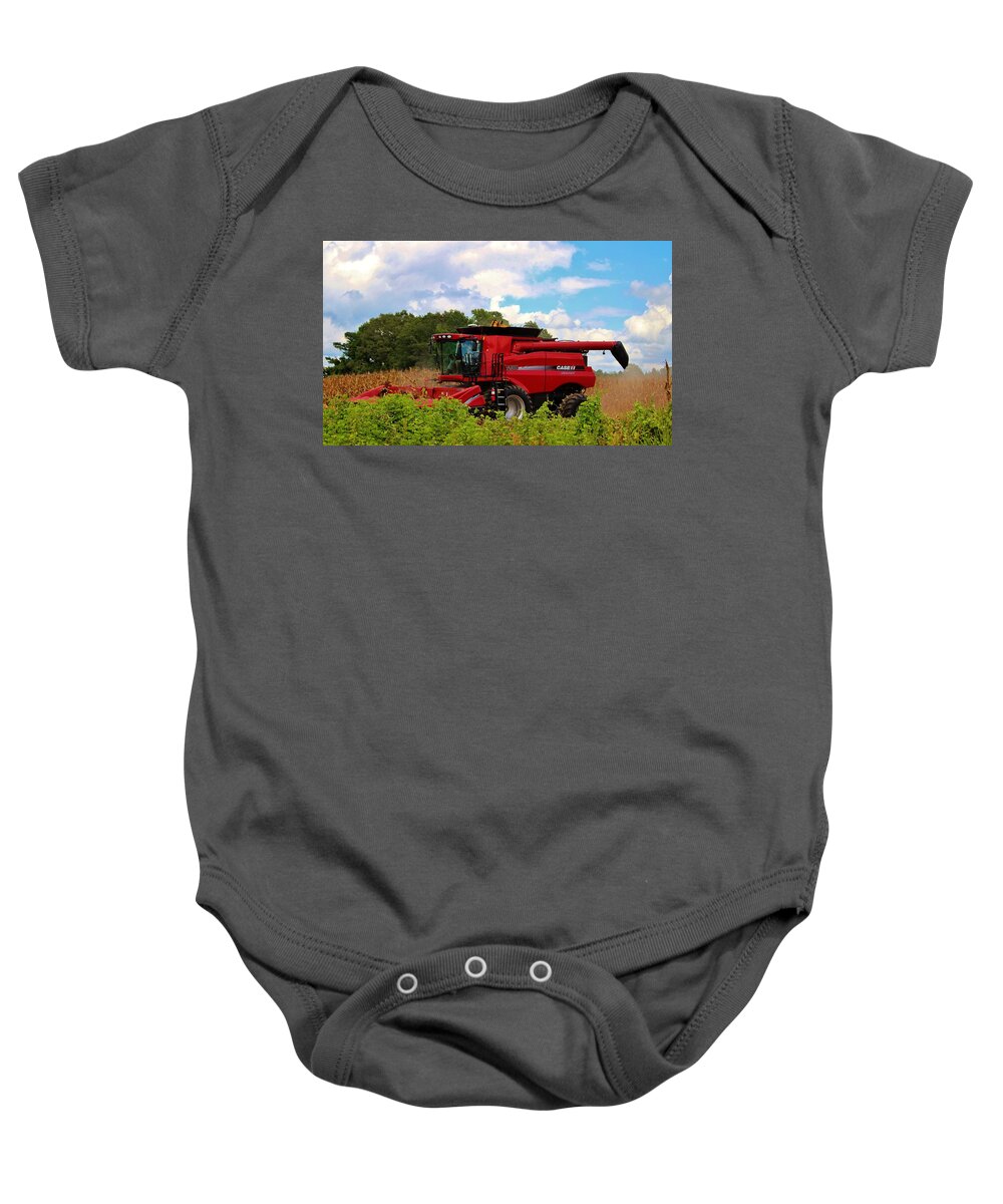 Harvest Baby Onesie featuring the photograph Harvest Time by Cynthia Guinn