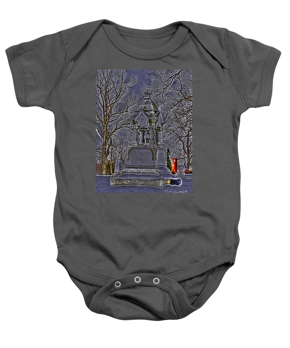 Hdr Baby Onesie featuring the photograph HDR Graveyard 1 by September Stone