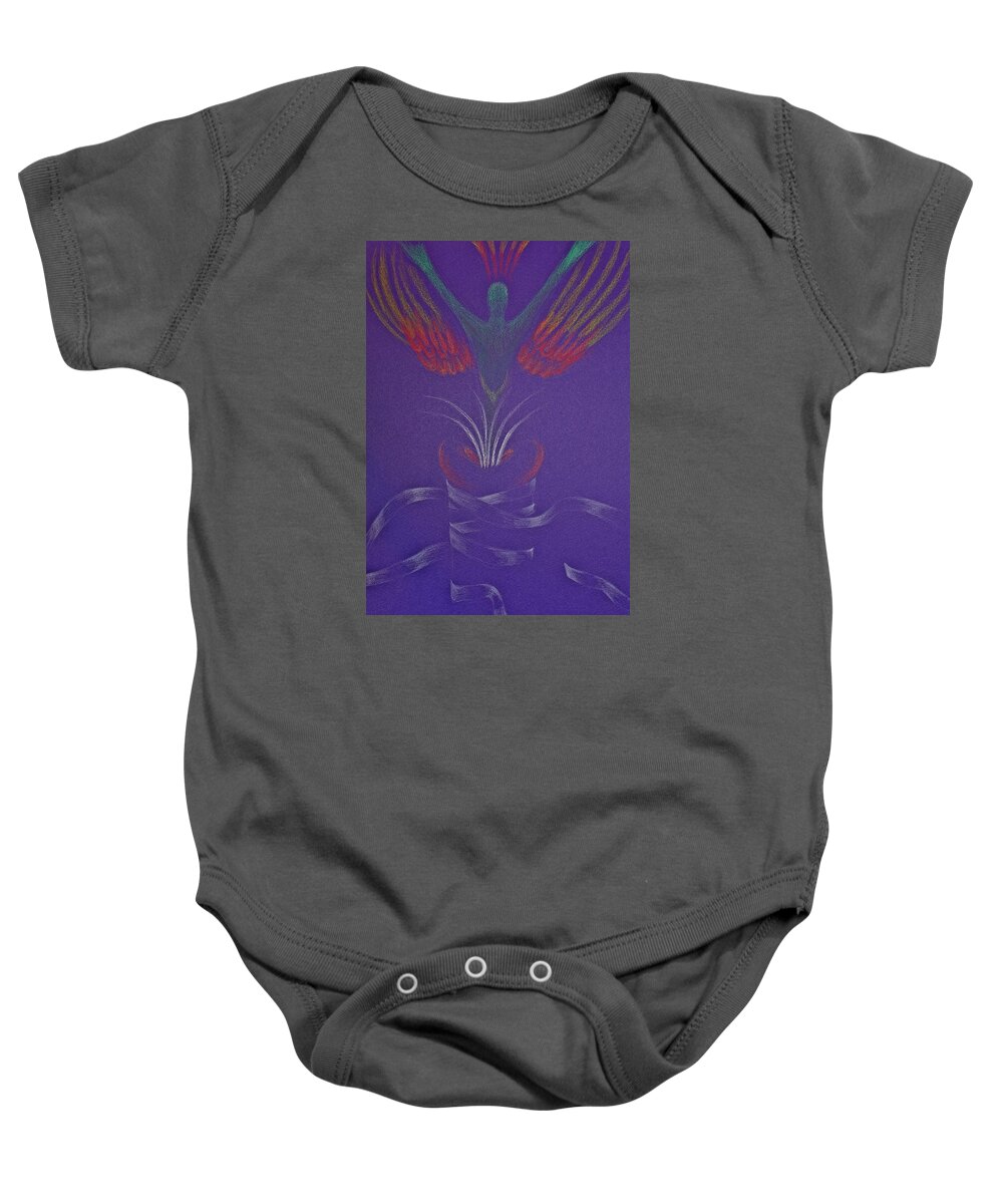 Healing Baby Onesie featuring the drawing Healing by Michele Myers