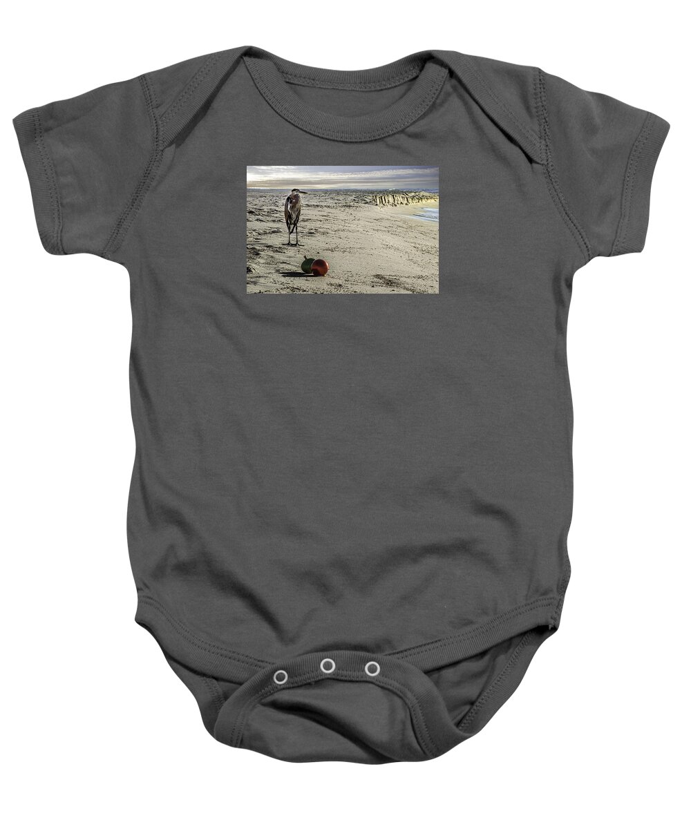 Alabama Baby Onesie featuring the photograph Herons love Christmas by Michael Thomas