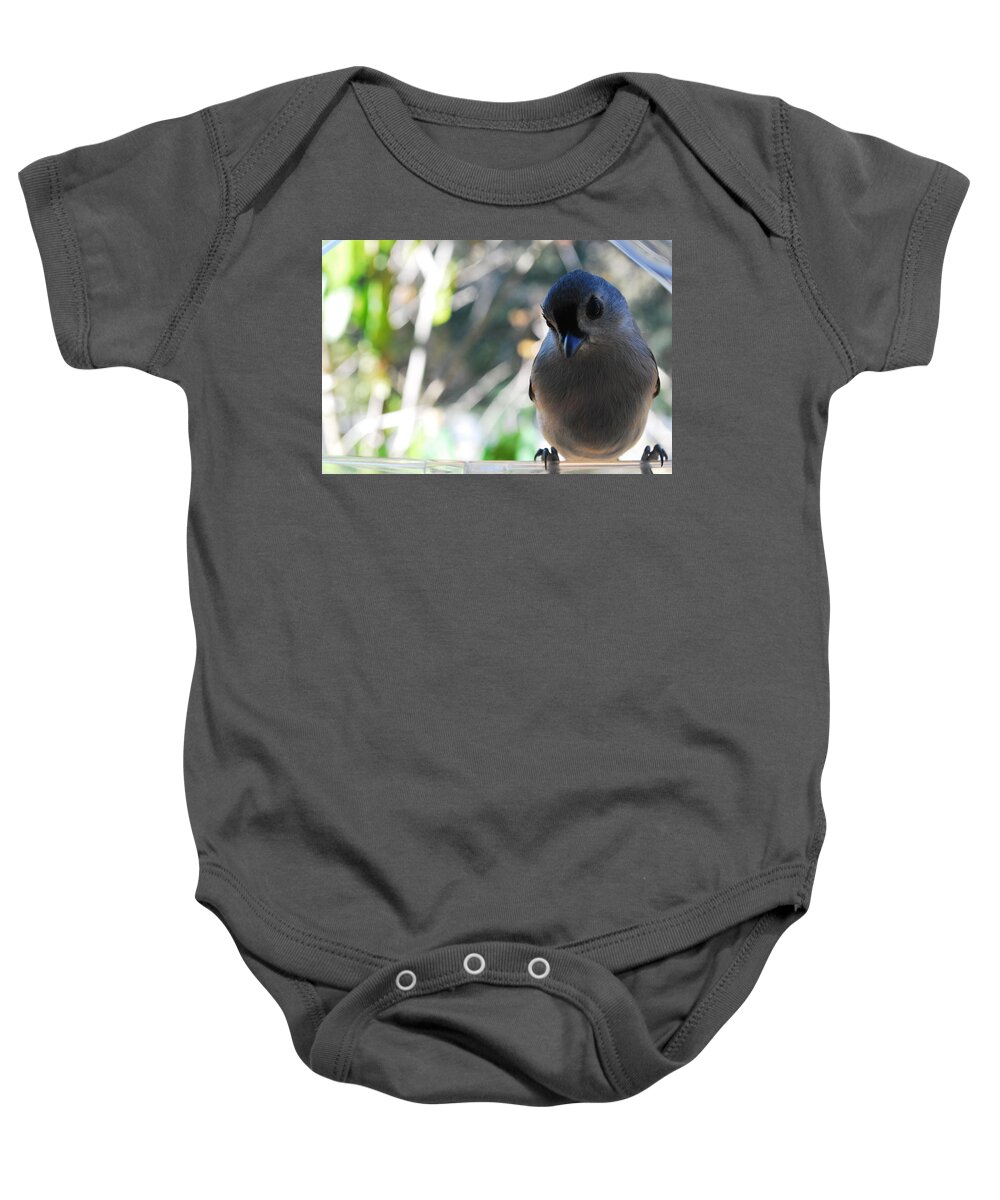 Bird Baby Onesie featuring the photograph Hi There by Lori Tambakis