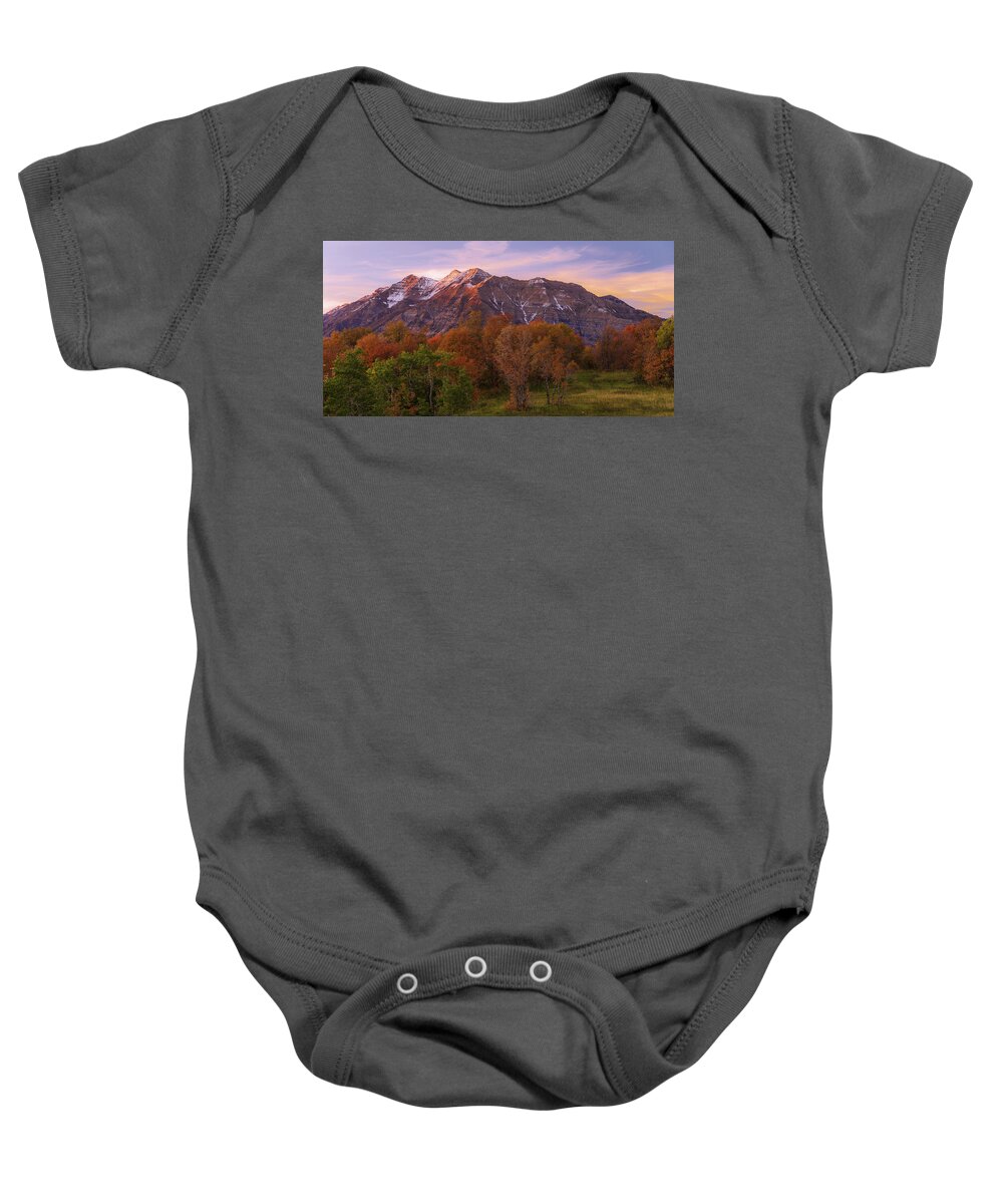 Hint Of Fall Baby Onesie featuring the photograph Hint of Fall by Chad Dutson