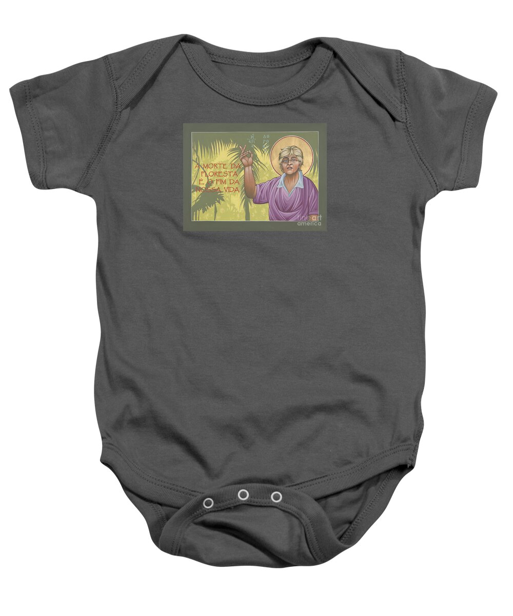 Holy Passion Bearer Dorothy Stang Baby Onesie featuring the painting Holy Passion Bearer Dorothy Stang 163 by William Hart McNichols