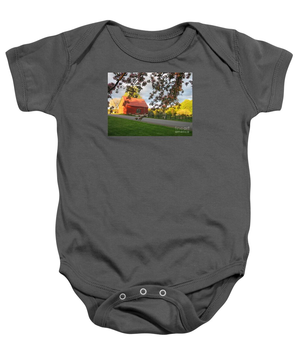 Barn Baby Onesie featuring the photograph Home on the Farm by Charlotte Blanchard