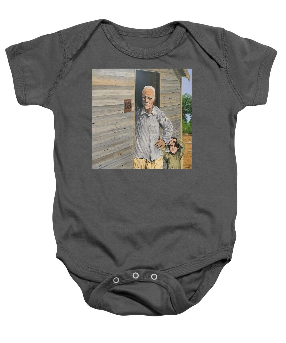 Steinbeck Baby Onesie featuring the painting Hooper Ranch #63 by Kevin Daly