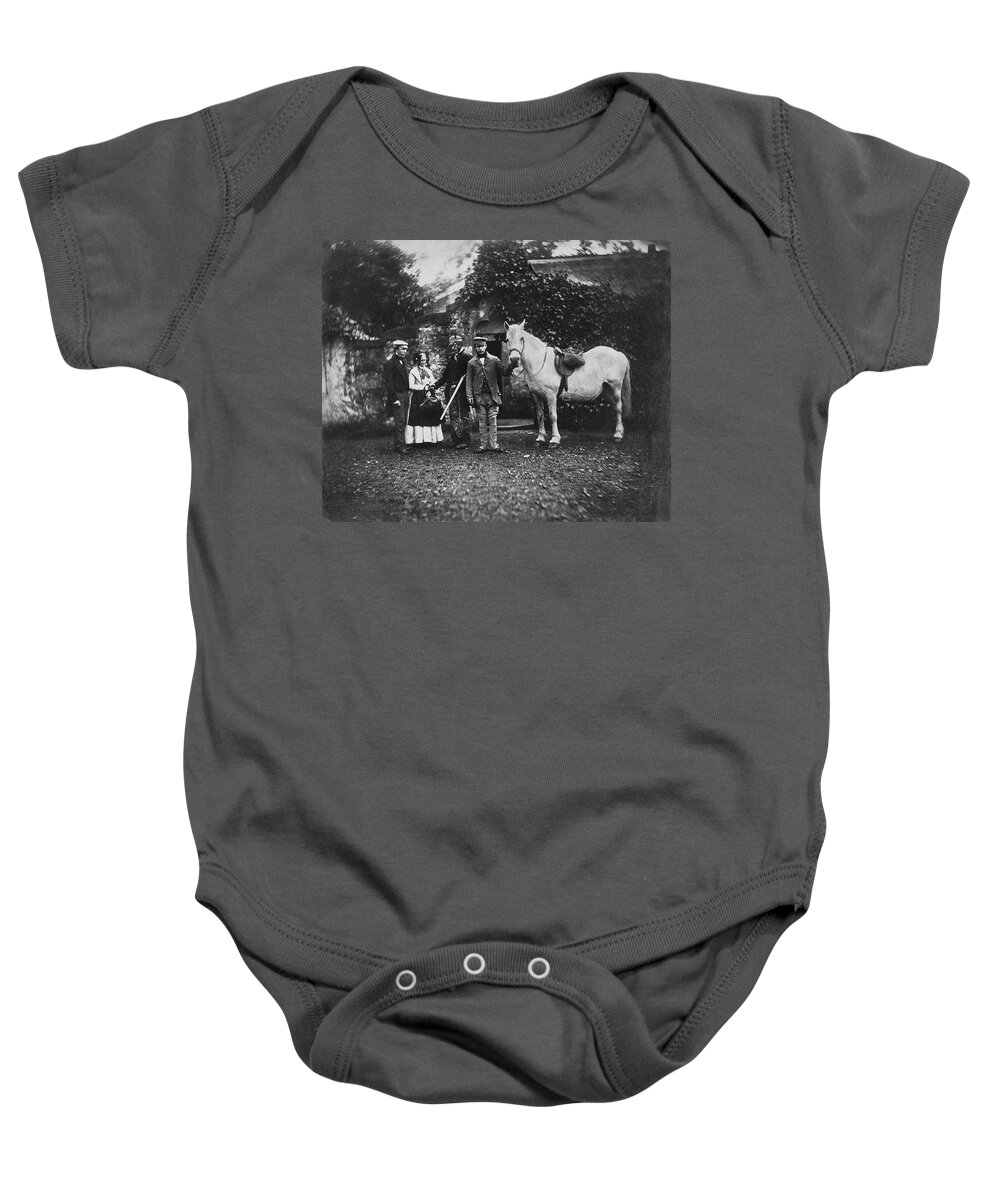 Horse Baby Onesie featuring the photograph Horse and Servant by S Paul Sahm