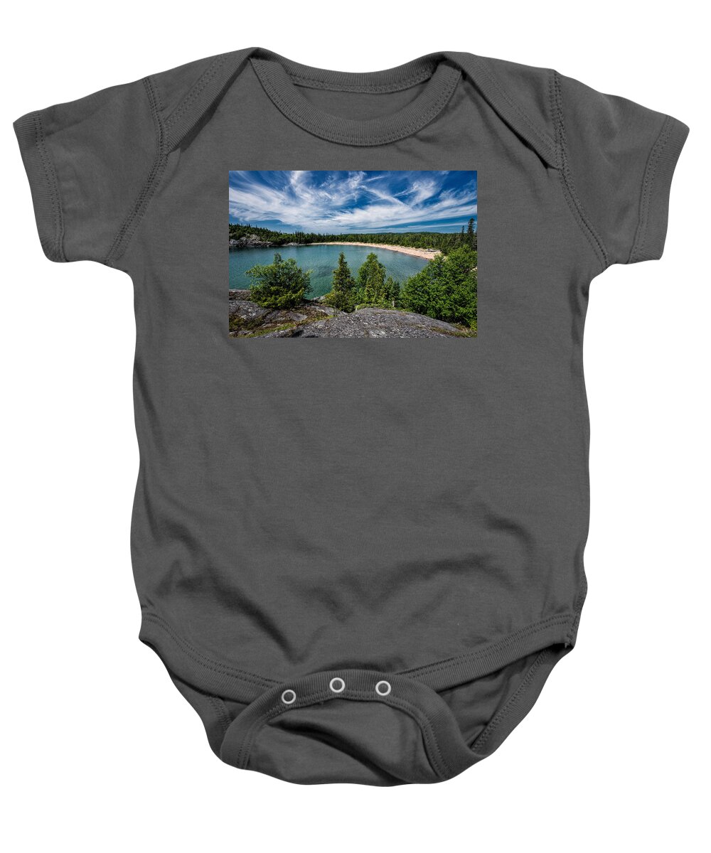 Canada Baby Onesie featuring the photograph Horse Shoe Bay by Doug Gibbons