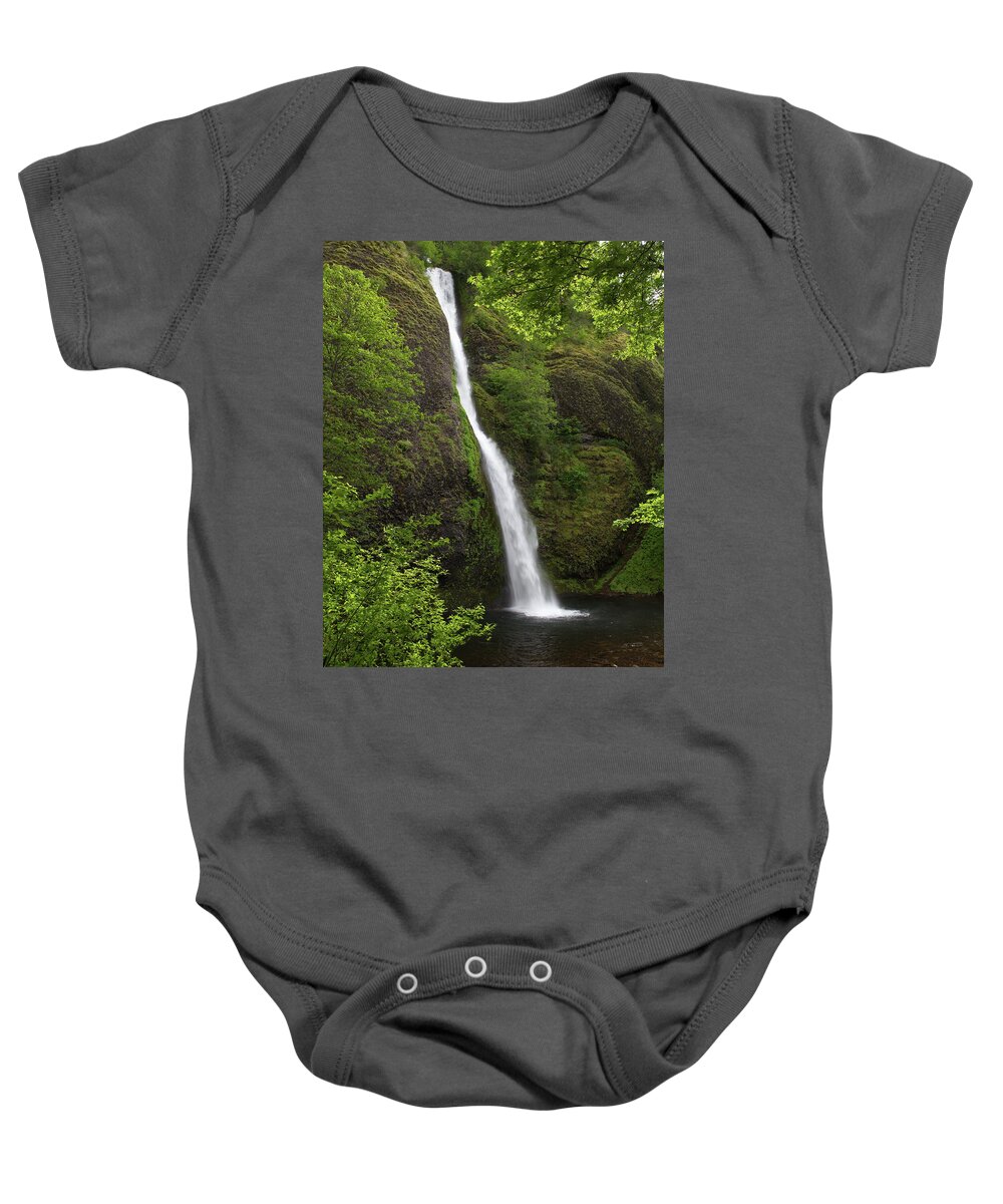 Oregon Baby Onesie featuring the photograph Horsetail Falls by Harold Rau
