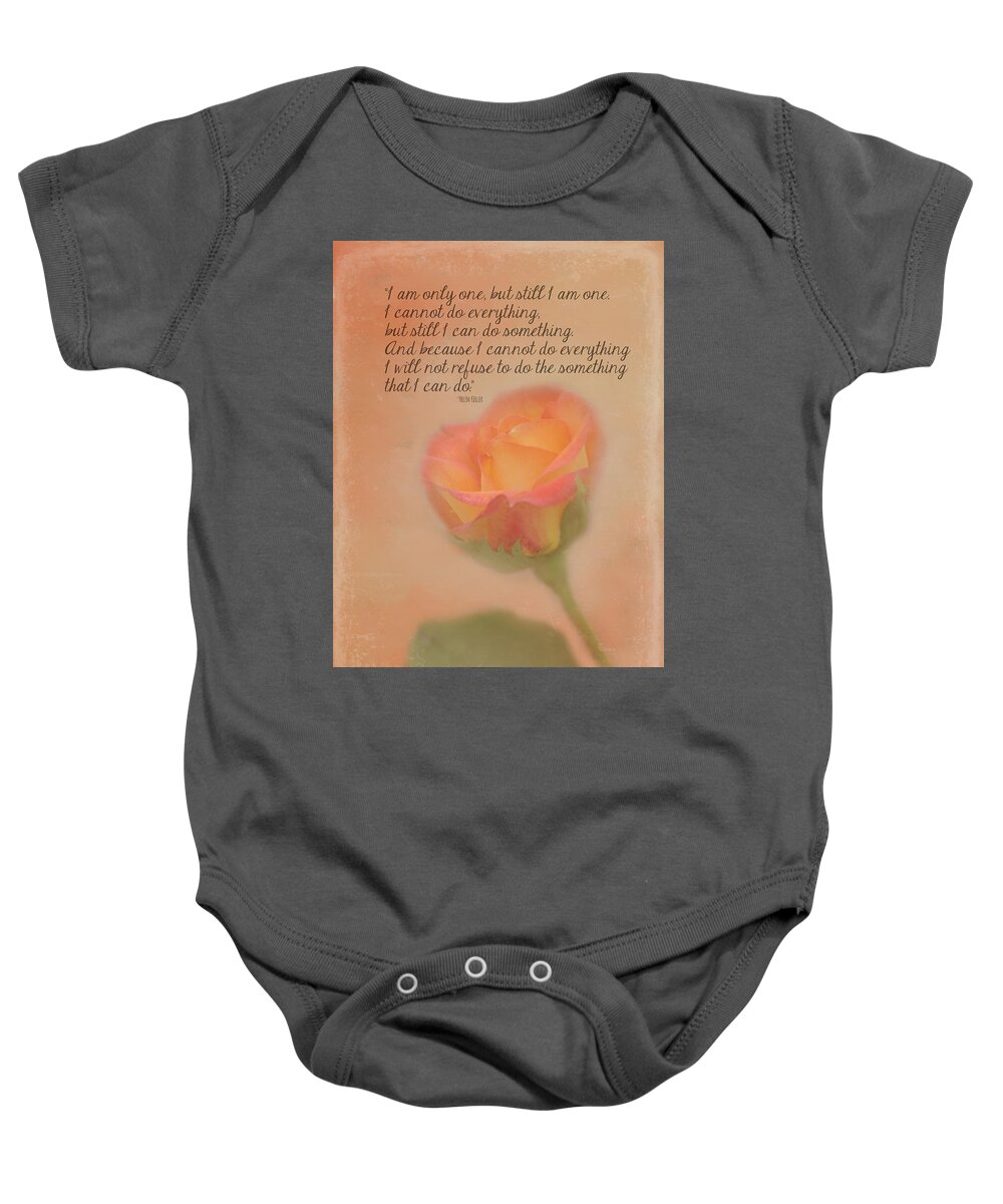 Tl Wilson Photography Baby Onesie featuring the photograph I Am Only One by Teresa Wilson