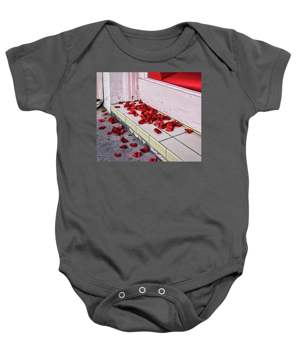 I Poued Out My Heart Baby Onesie featuring the photograph I Poured Out My Heart by Louise Lindsay