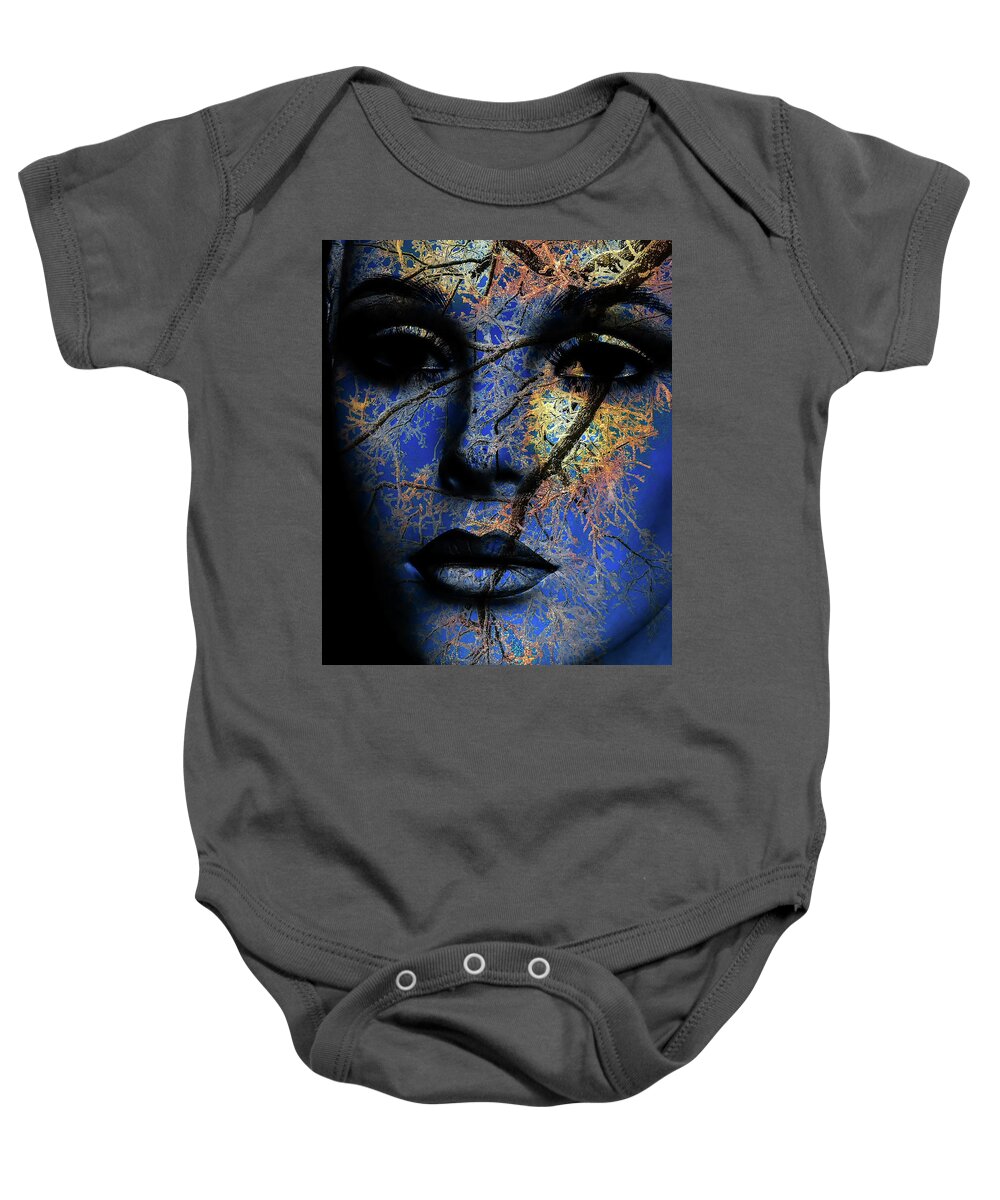 Woman Baby Onesie featuring the photograph Ice woman by Gabi Hampe