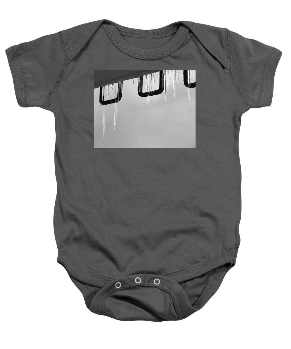 Icicles Baby Onesie featuring the photograph Icicles In The Sun by Phil Perkins