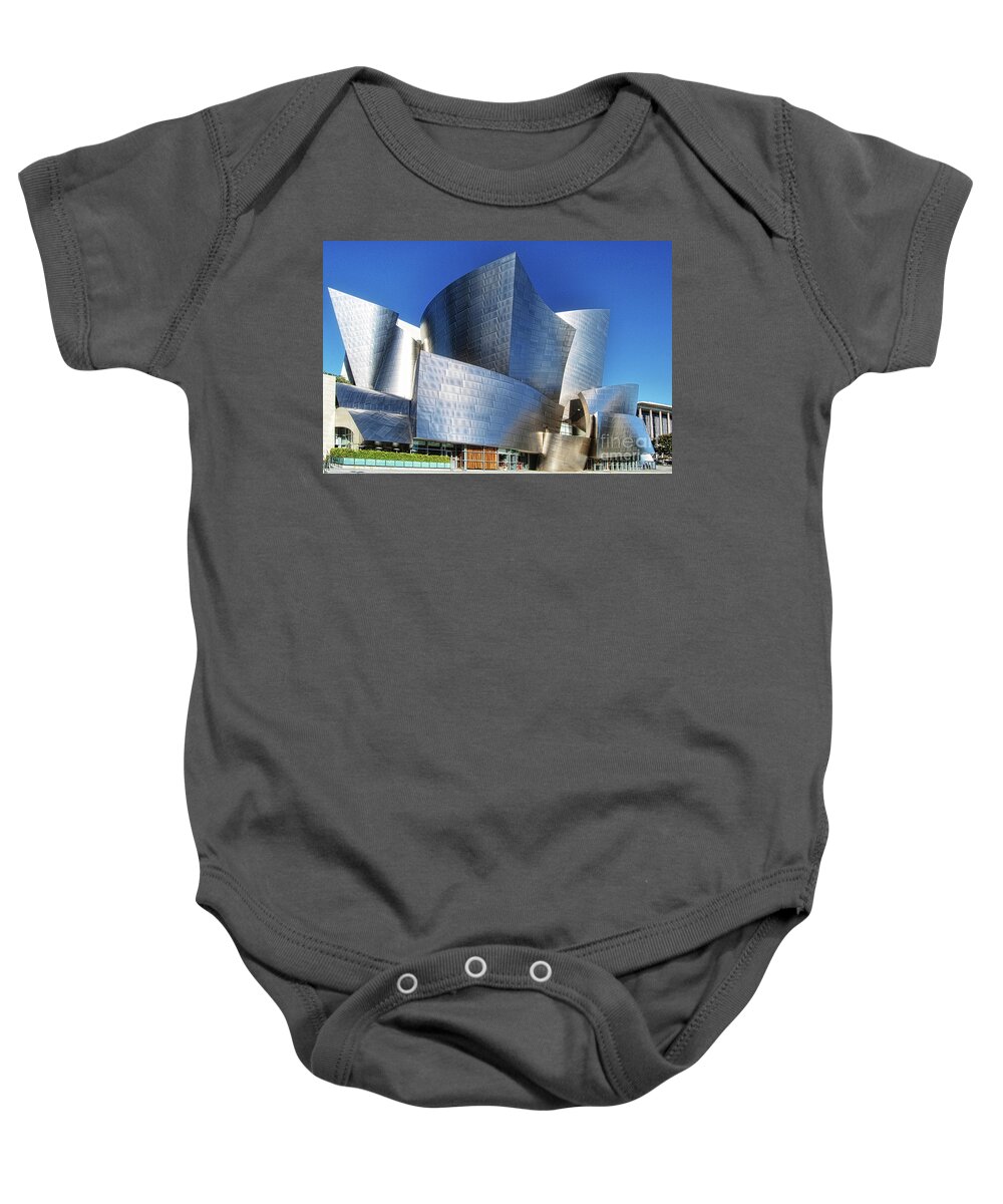 Disney Baby Onesie featuring the photograph Iconic Disney Concert Hall by Norma Warden